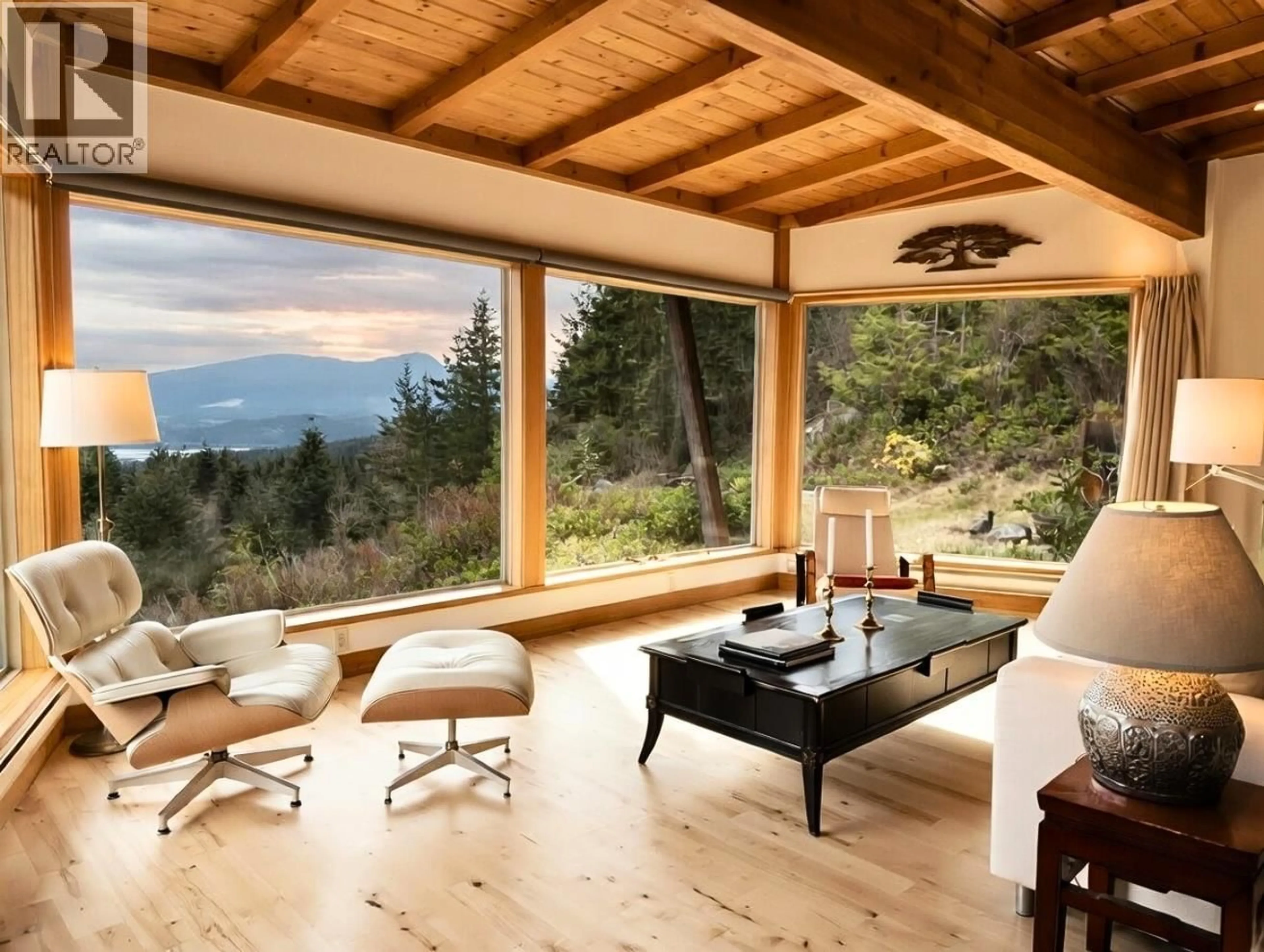 Living room with furniture, wood/laminate floor for 1301 SUNSET ROAD, Bowen Island British Columbia V0N1G2