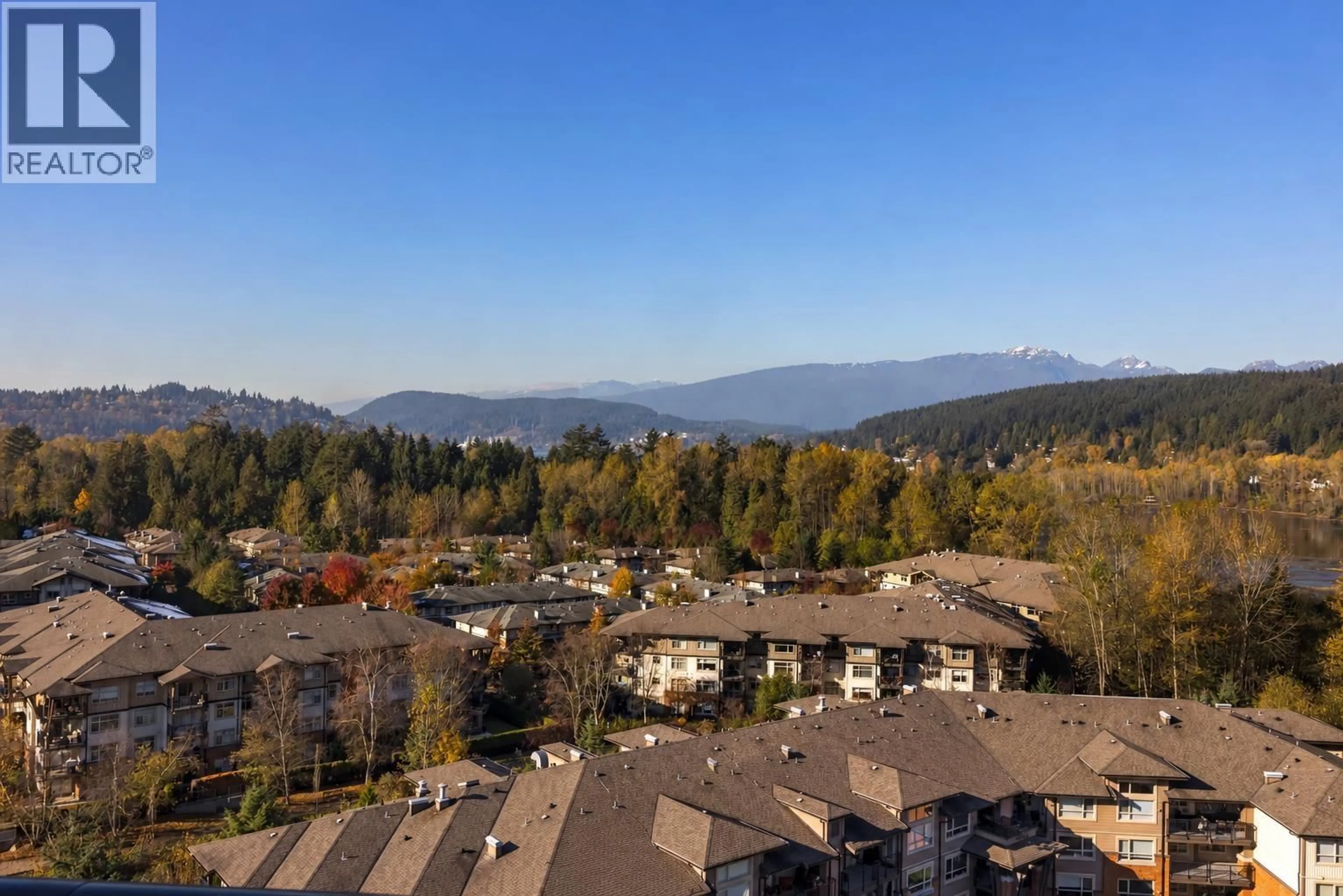 A pic from outside/outdoor area/front of a property/back of a property/a pic from drone, mountain view for 1603 - 651 NOOTKA WAY, Port Moody British Columbia V3H0A1
