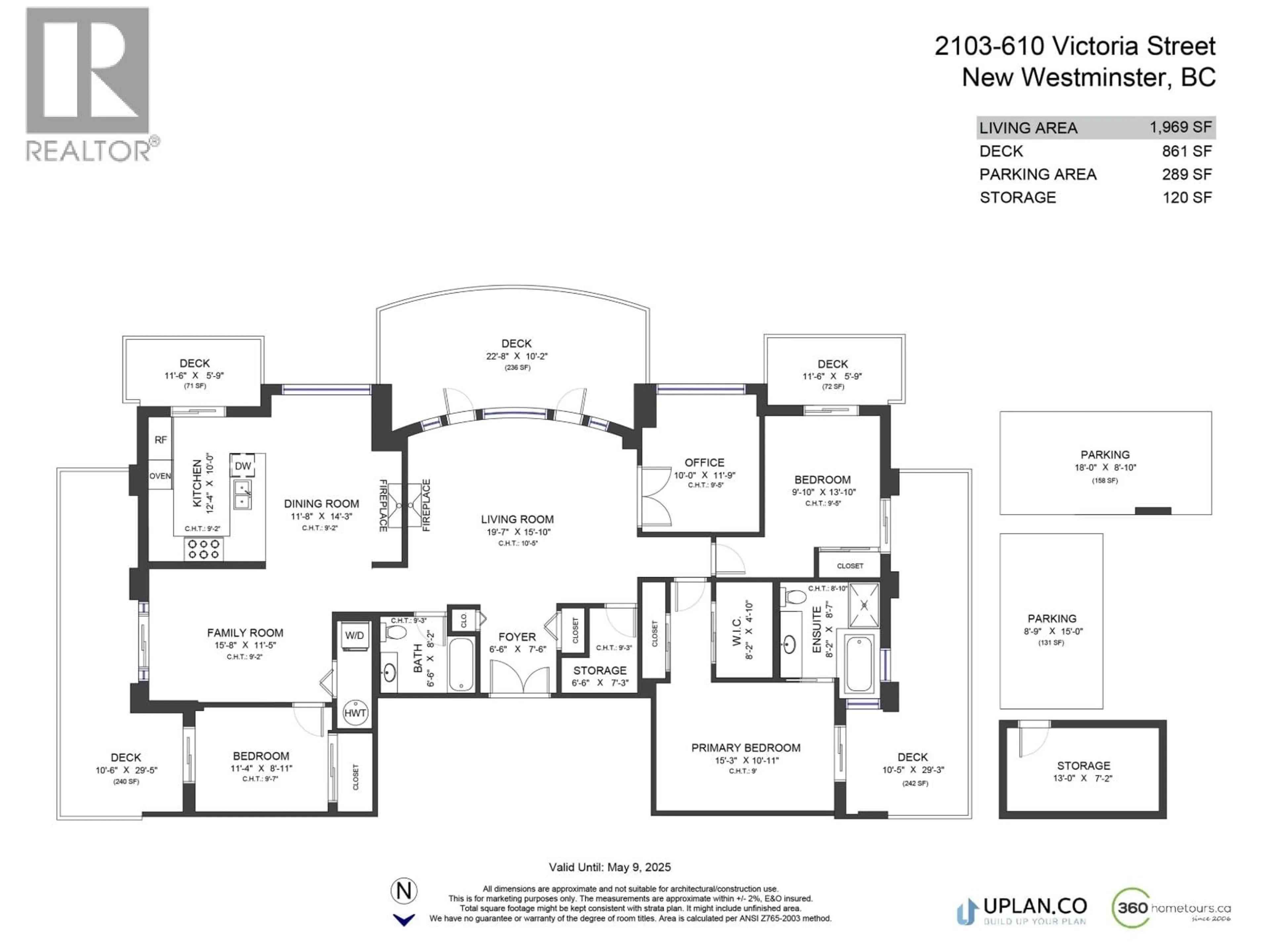 Floor plan for 2103 - 610 VICTORIA STREET, New Westminster British Columbia V3M0A5
