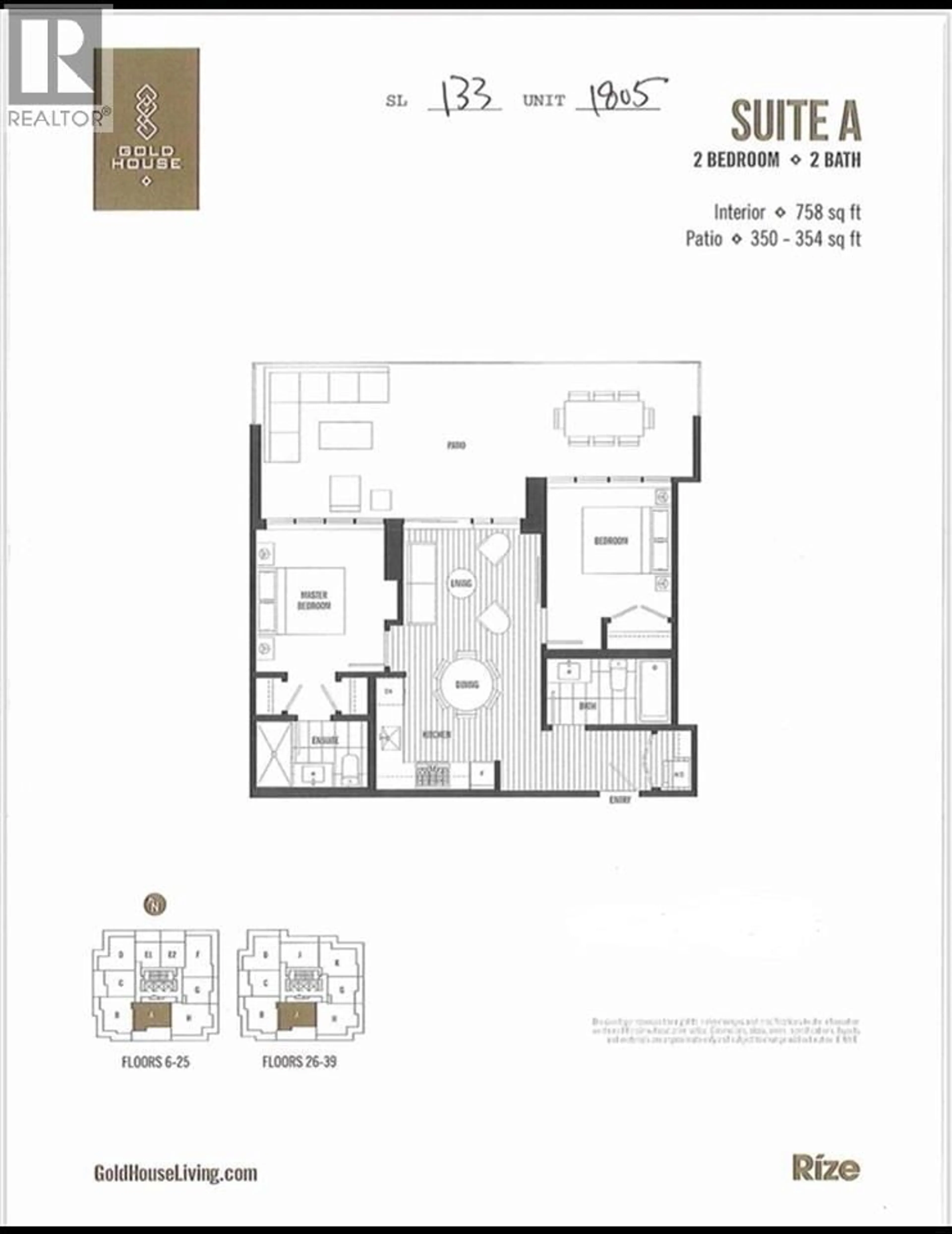 Floor plan for 1805 - 6383 MCKAY AVENUE, Burnaby British Columbia V5H0H8