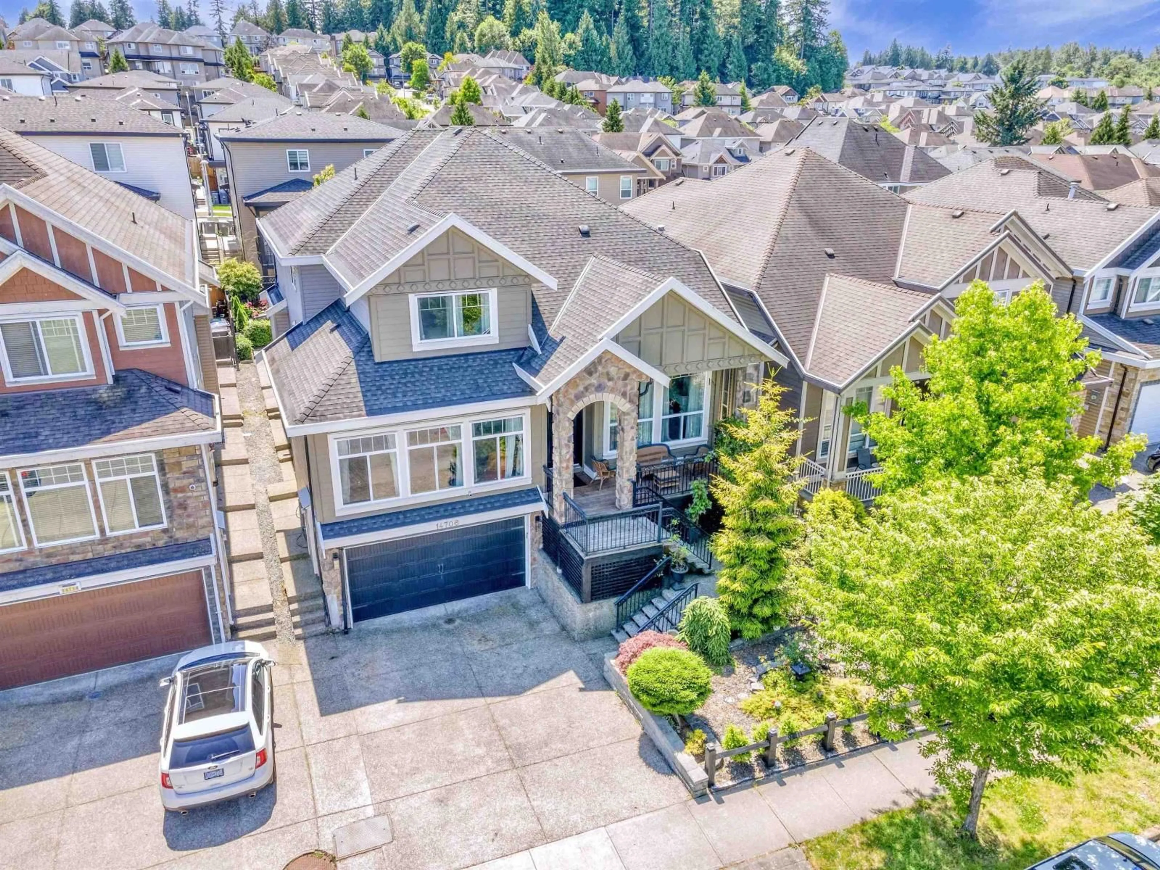 A pic from outside/outdoor area/front of a property/back of a property/a pic from drone, street for 14706 63 AVENUE, Surrey British Columbia V3S3T1