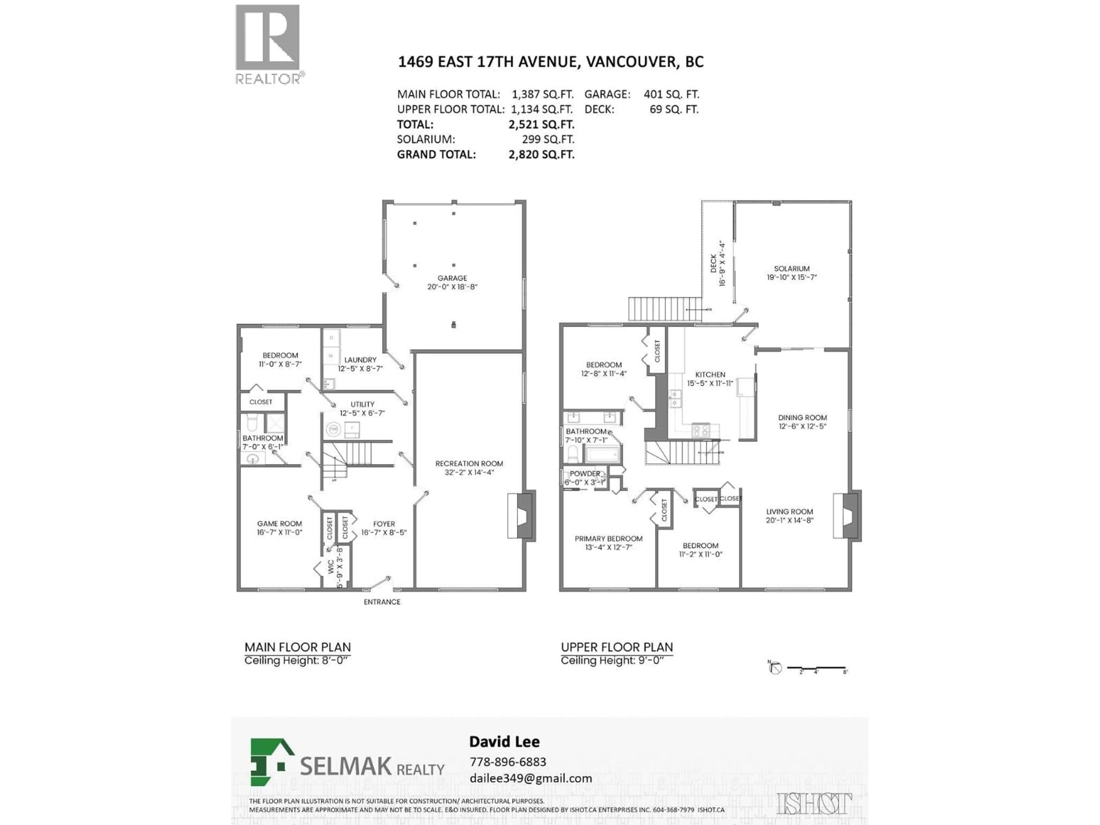 Floor plan for 1469 17TH AVENUE, Vancouver British Columbia V5N2G8