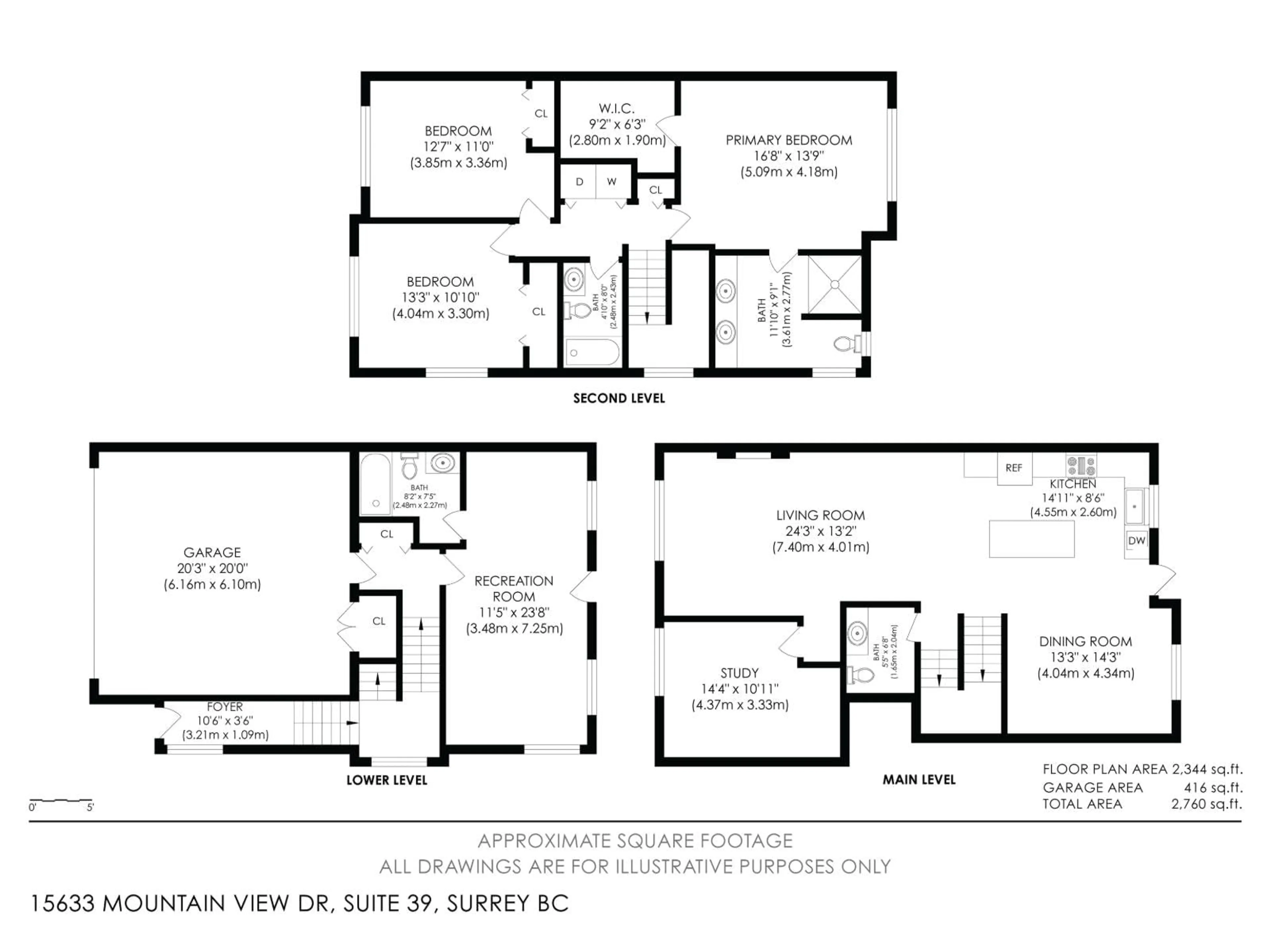 Floor plan for 39 - 15633 MOUNTAIN VIEW DRIVE, Surrey British Columbia V3Z0W8