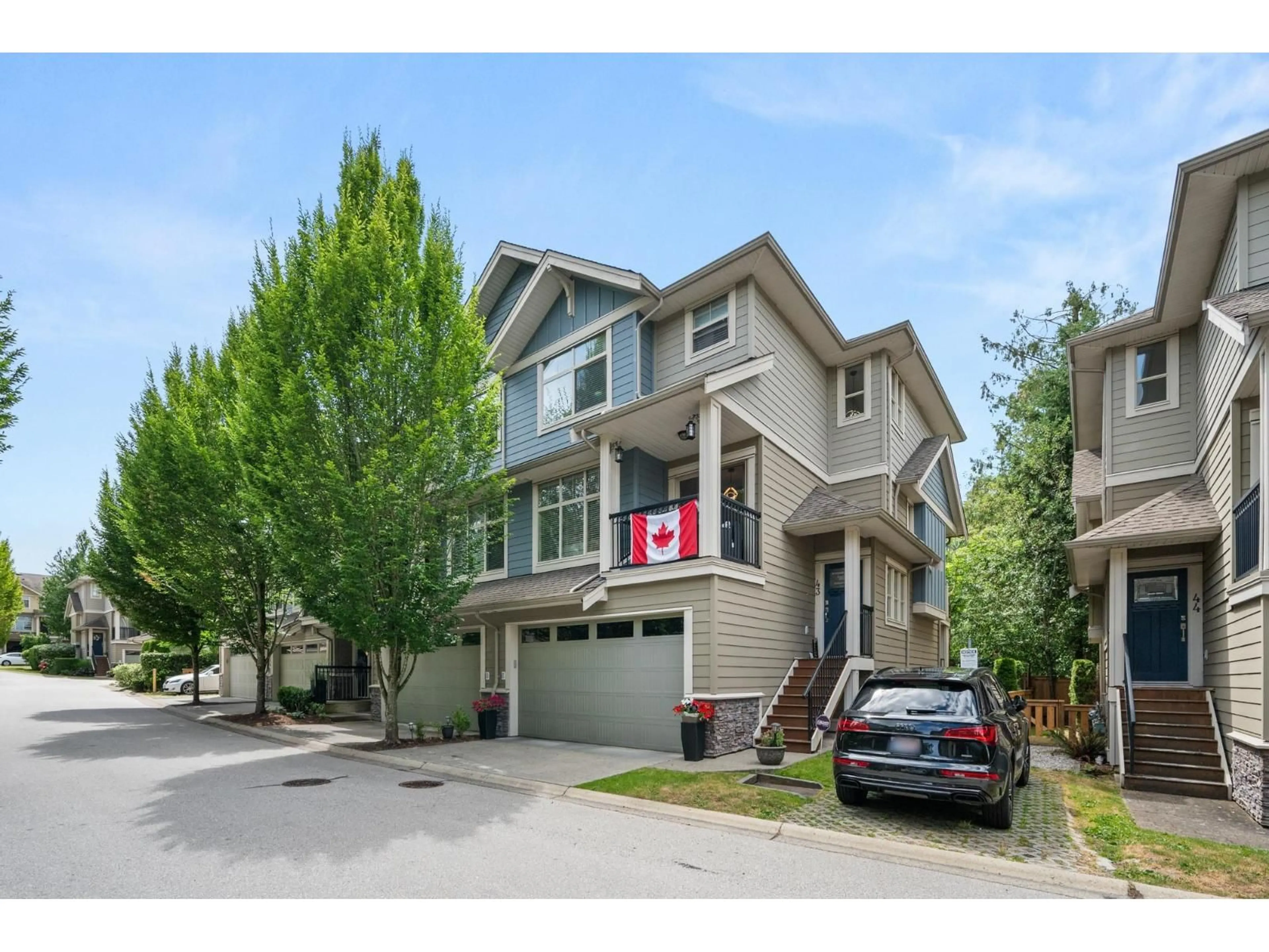 A pic from outside/outdoor area/front of a property/back of a property/a pic from drone, street for 43 - 22225 50 AVENUE, Langley British Columbia V2Y0G7