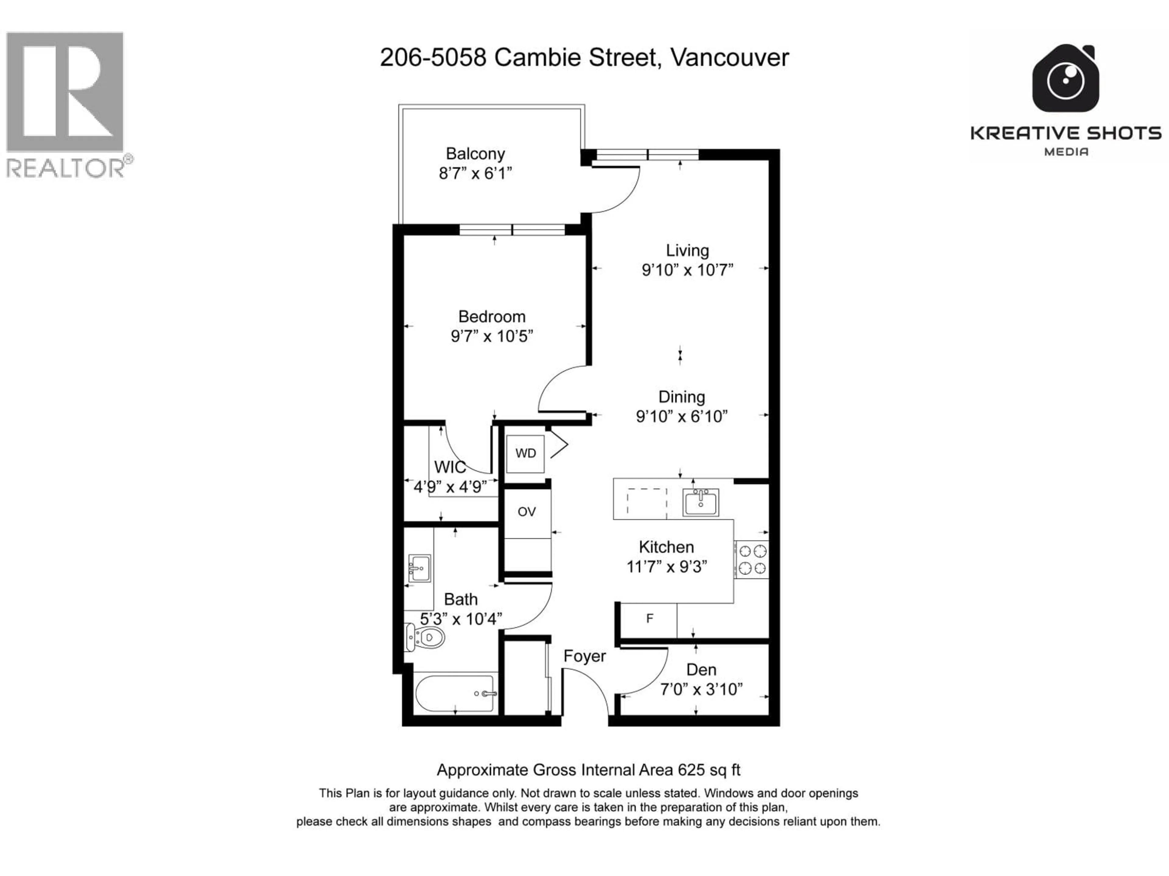 Floor plan for 206 - 5058 CAMBIE STREET, Vancouver British Columbia V5Z2Z5