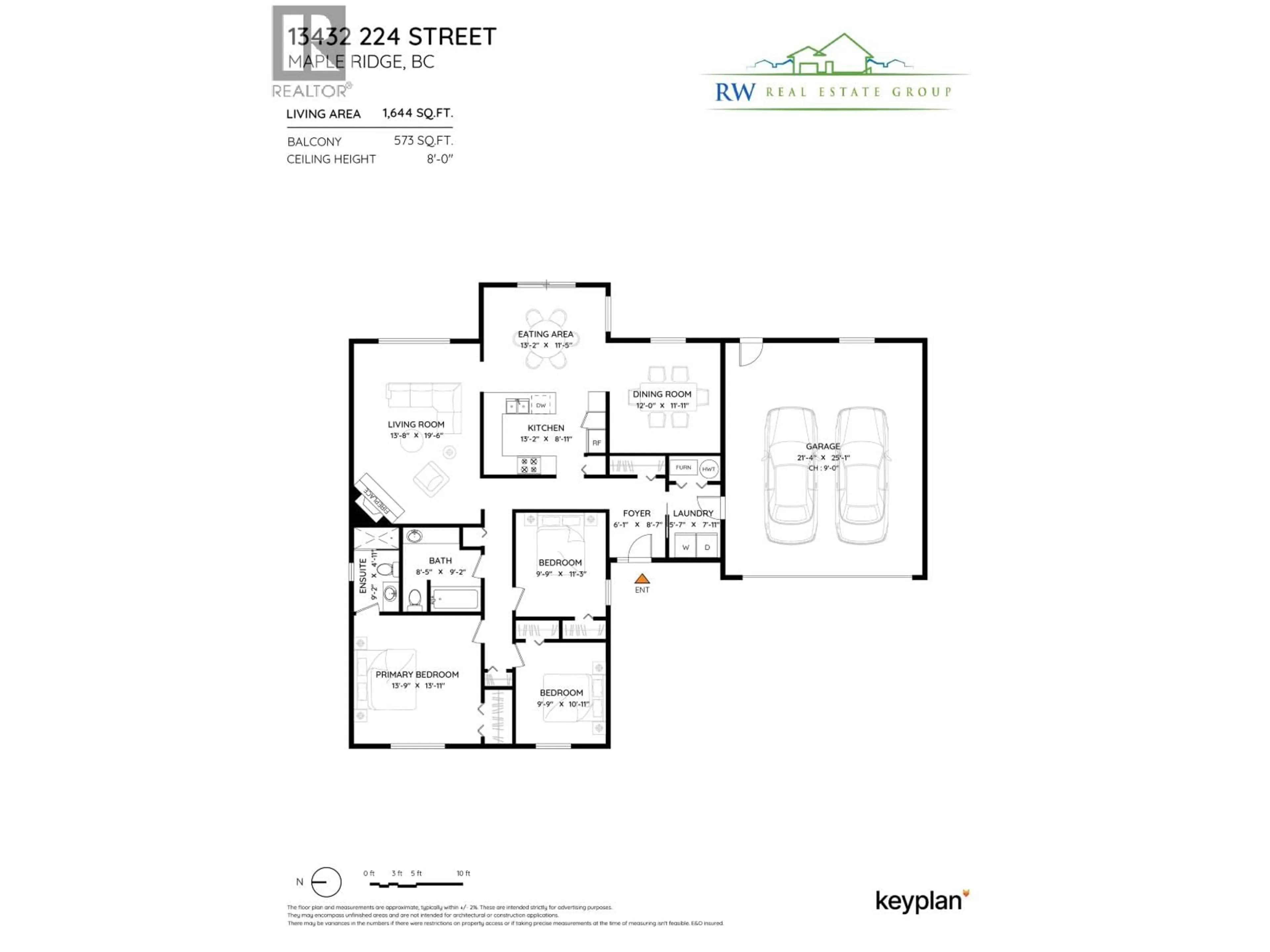 Floor plan for 13432 224 STREET, Maple Ridge British Columbia V4R2P6
