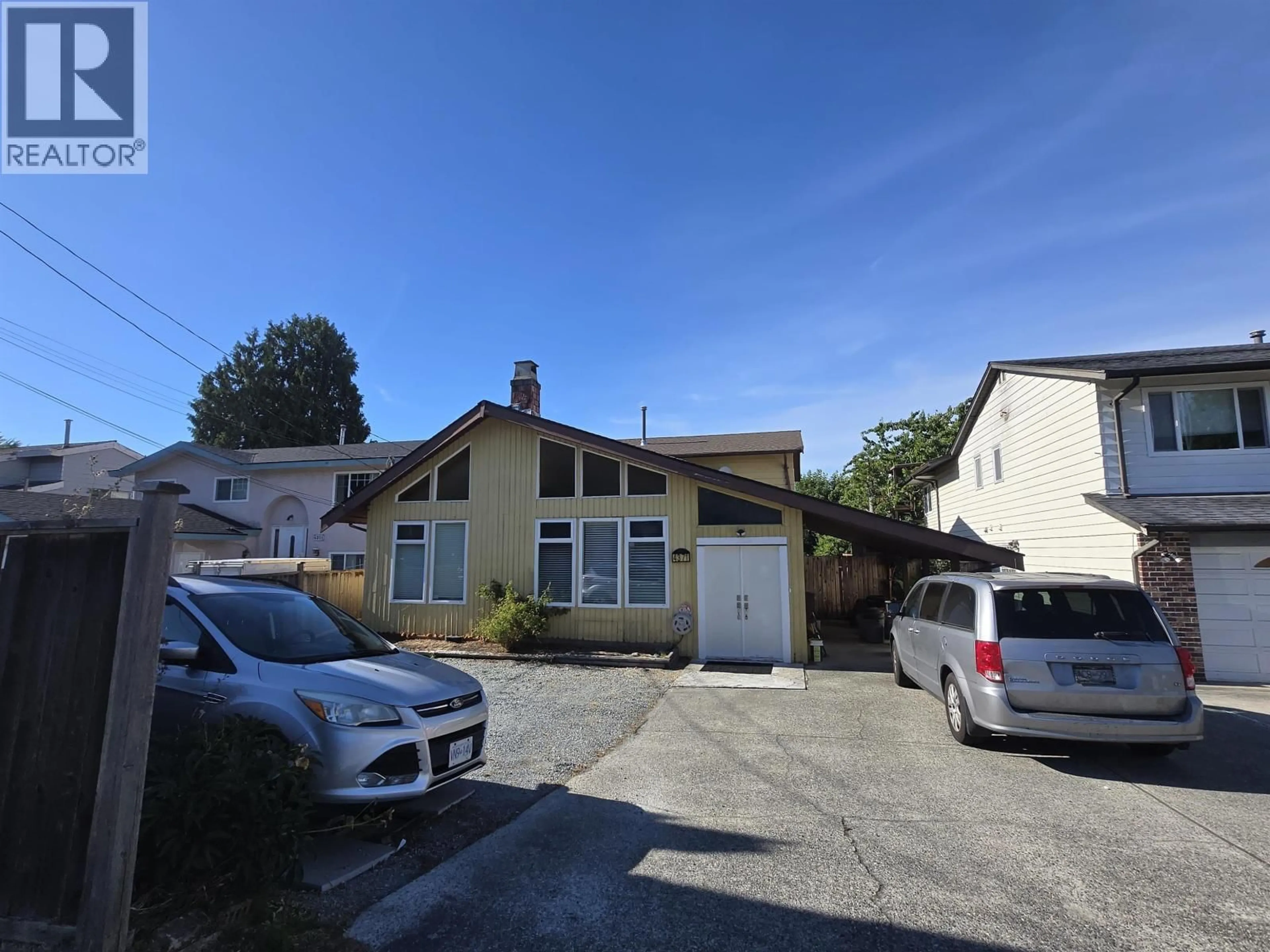 A pic from outside/outdoor area/front of a property/back of a property/a pic from drone, street for 4371 STEVESTON HIGHWAY, Richmond British Columbia V7E2K4