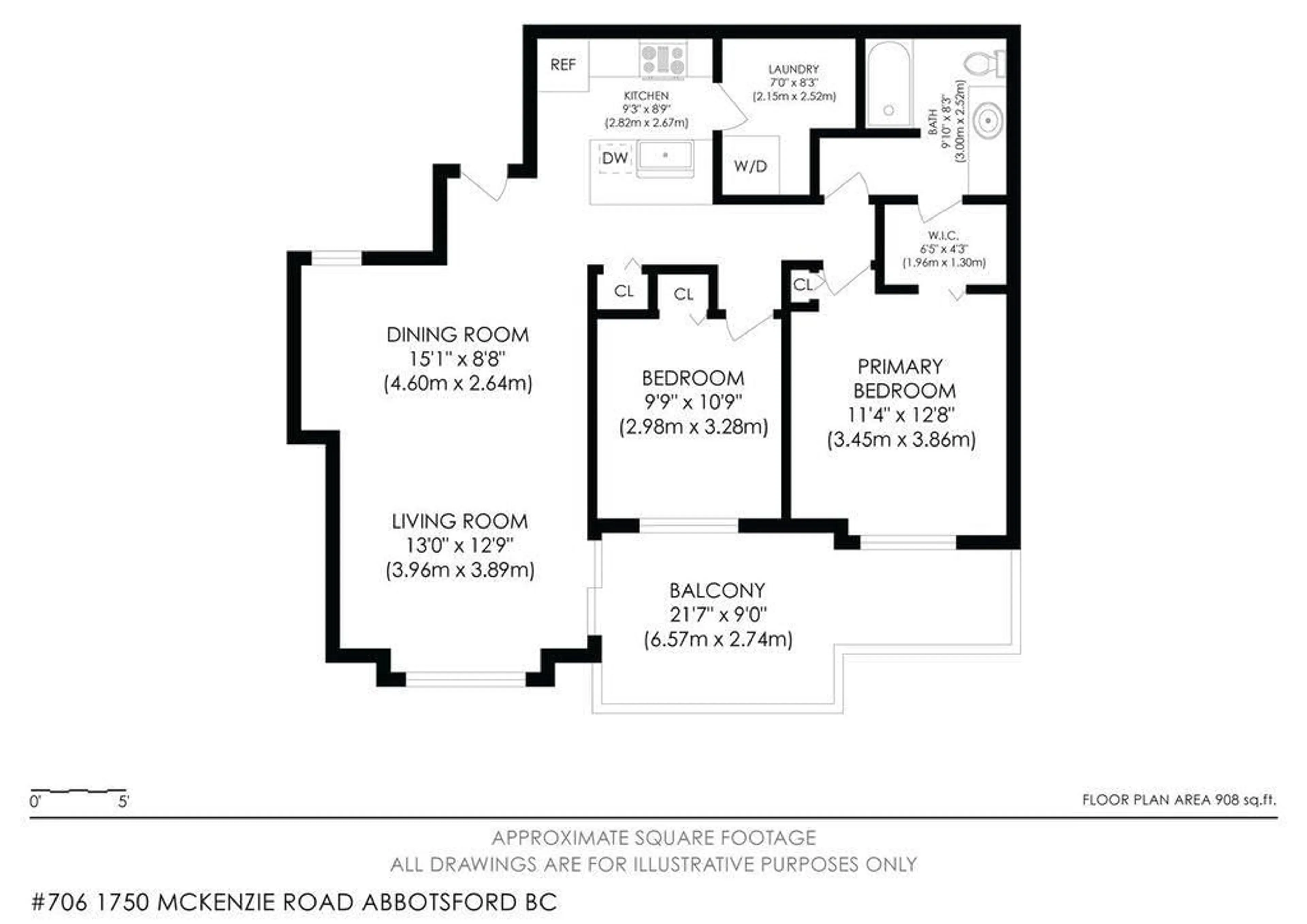 Floor plan for 706 - 1750 MCKENZIE ROAD, Abbotsford British Columbia V2S3Z3