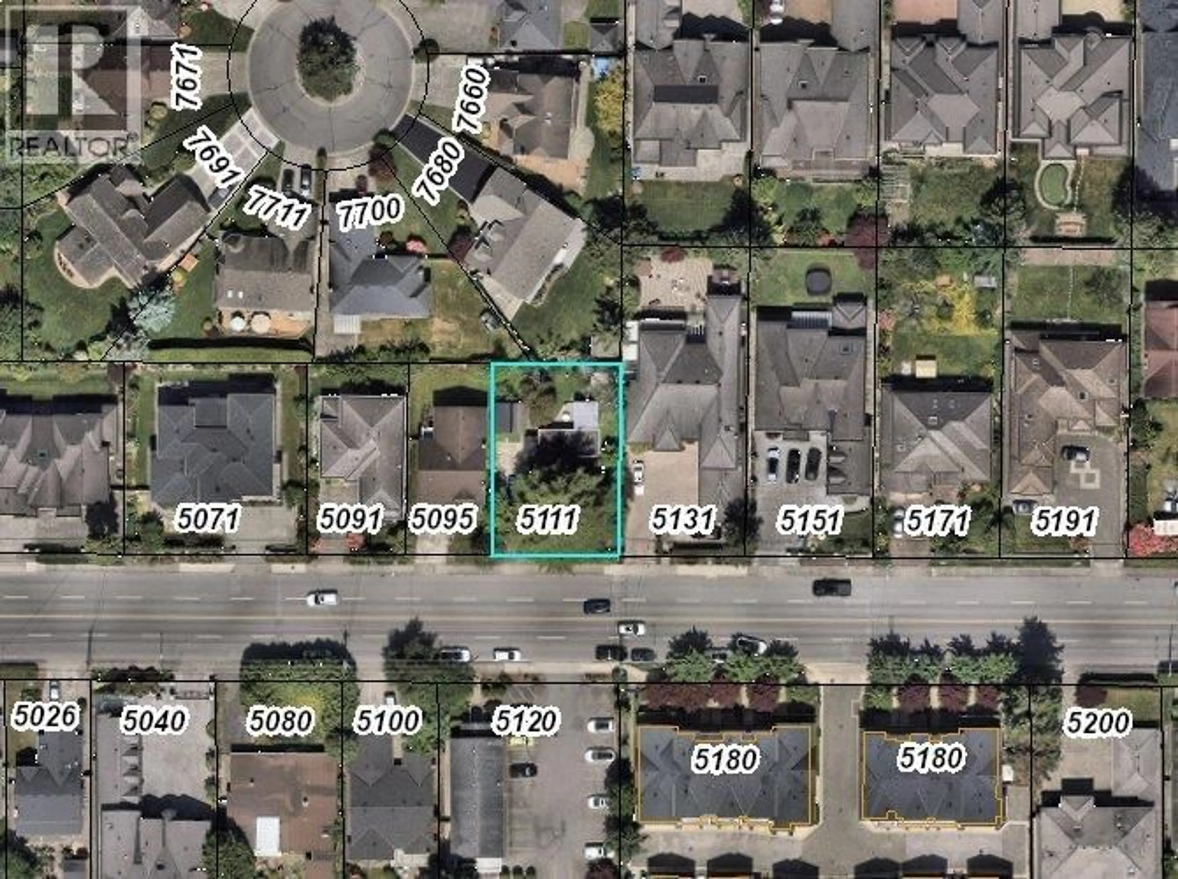 A pic from outside/outdoor area/front of a property/back of a property/a pic from drone, street for 5111 BLUNDELL ROAD, Richmond British Columbia V7C1H3