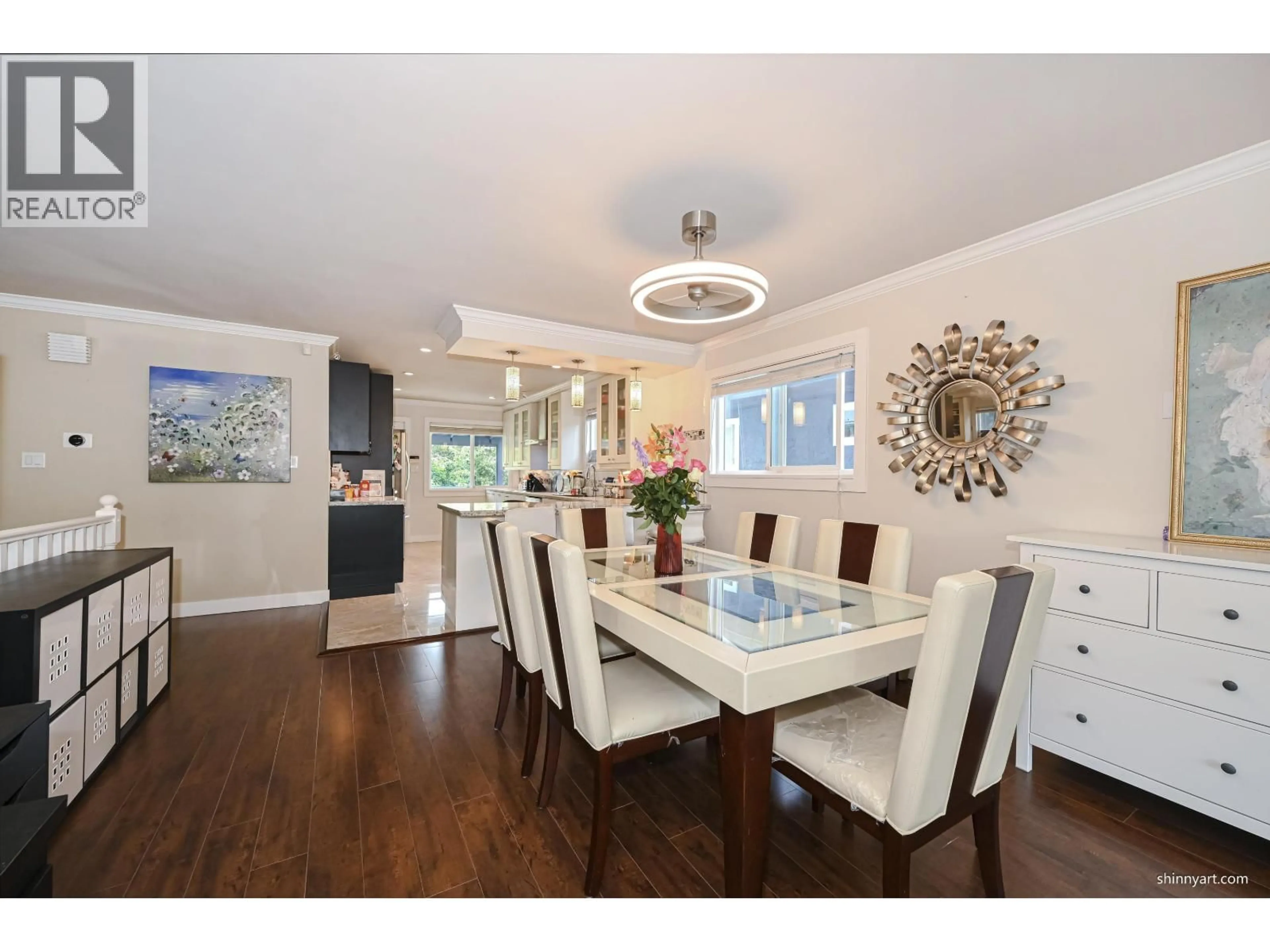 Dining room, wood/laminate floor for 4151 CAMPOBELLO PLACE, Richmond British Columbia V7E5G5