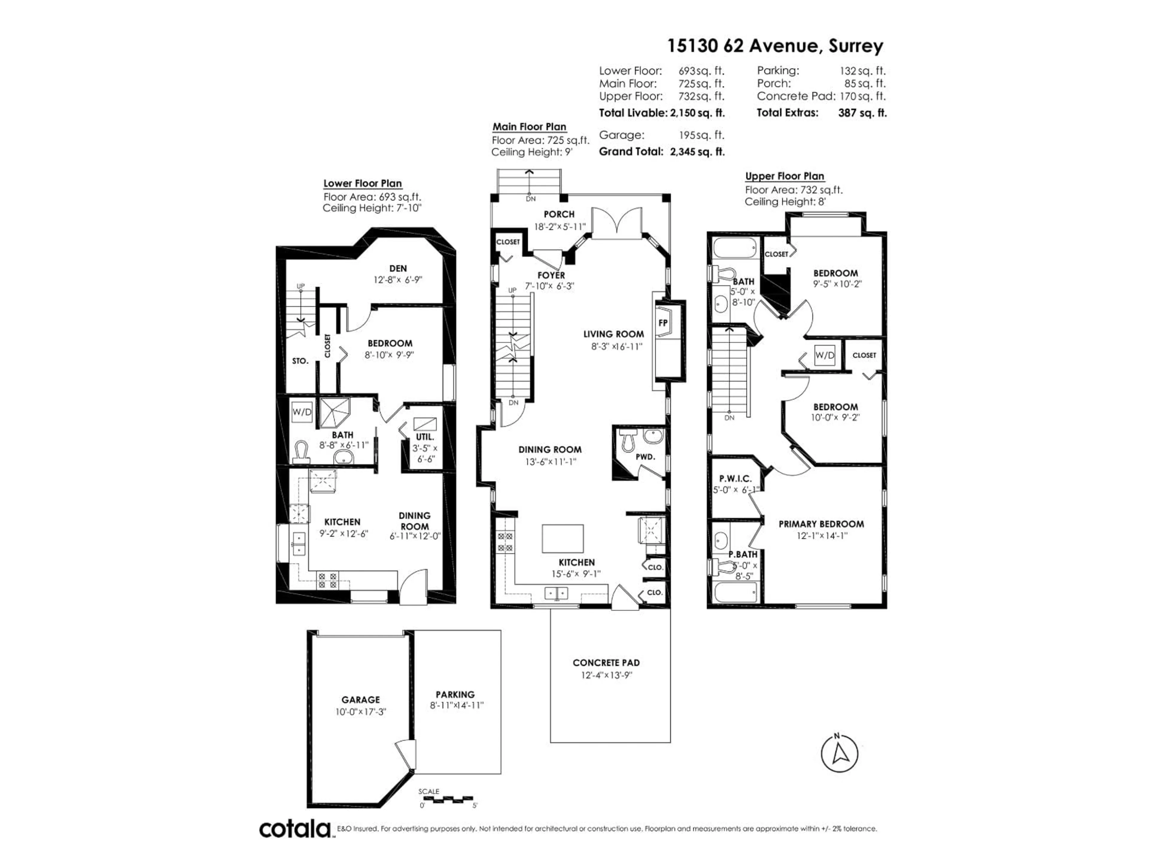 Floor plan for 15130 62 AVENUE, Surrey British Columbia V3S5J7