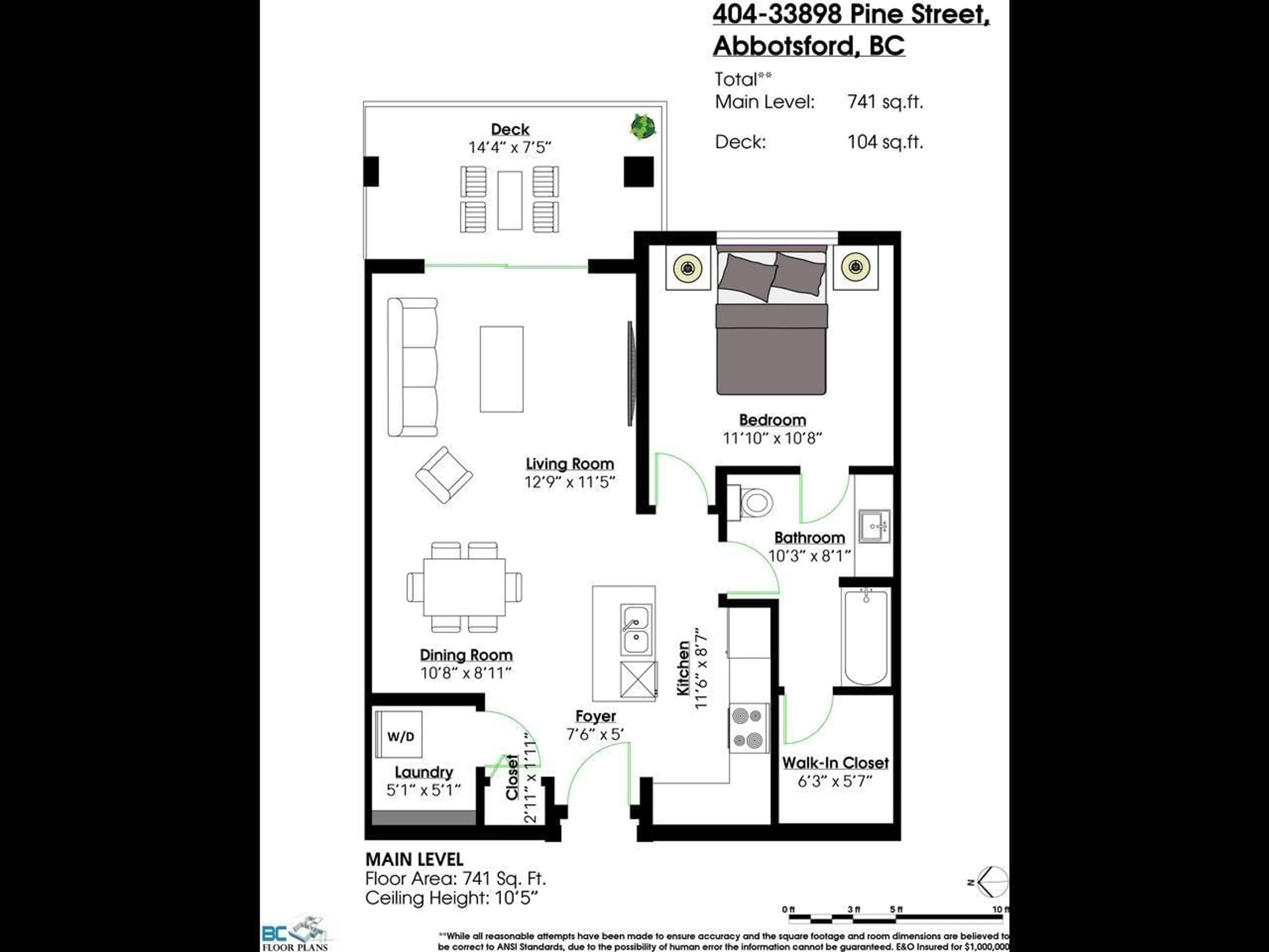Floor plan for 404 - 33898 PINE STREET, Abbotsford British Columbia V2S2P3