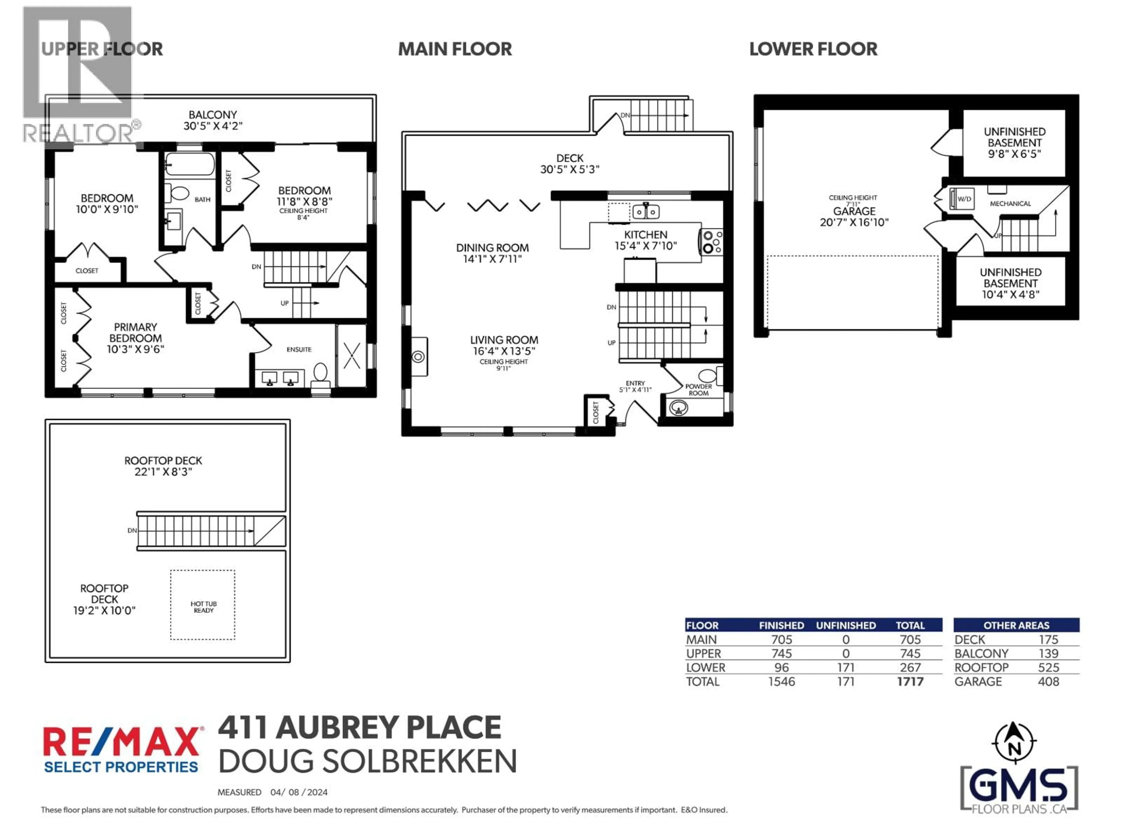 Floor plan for 411 AUBREY PLACE, Vancouver British Columbia V5V2T5
