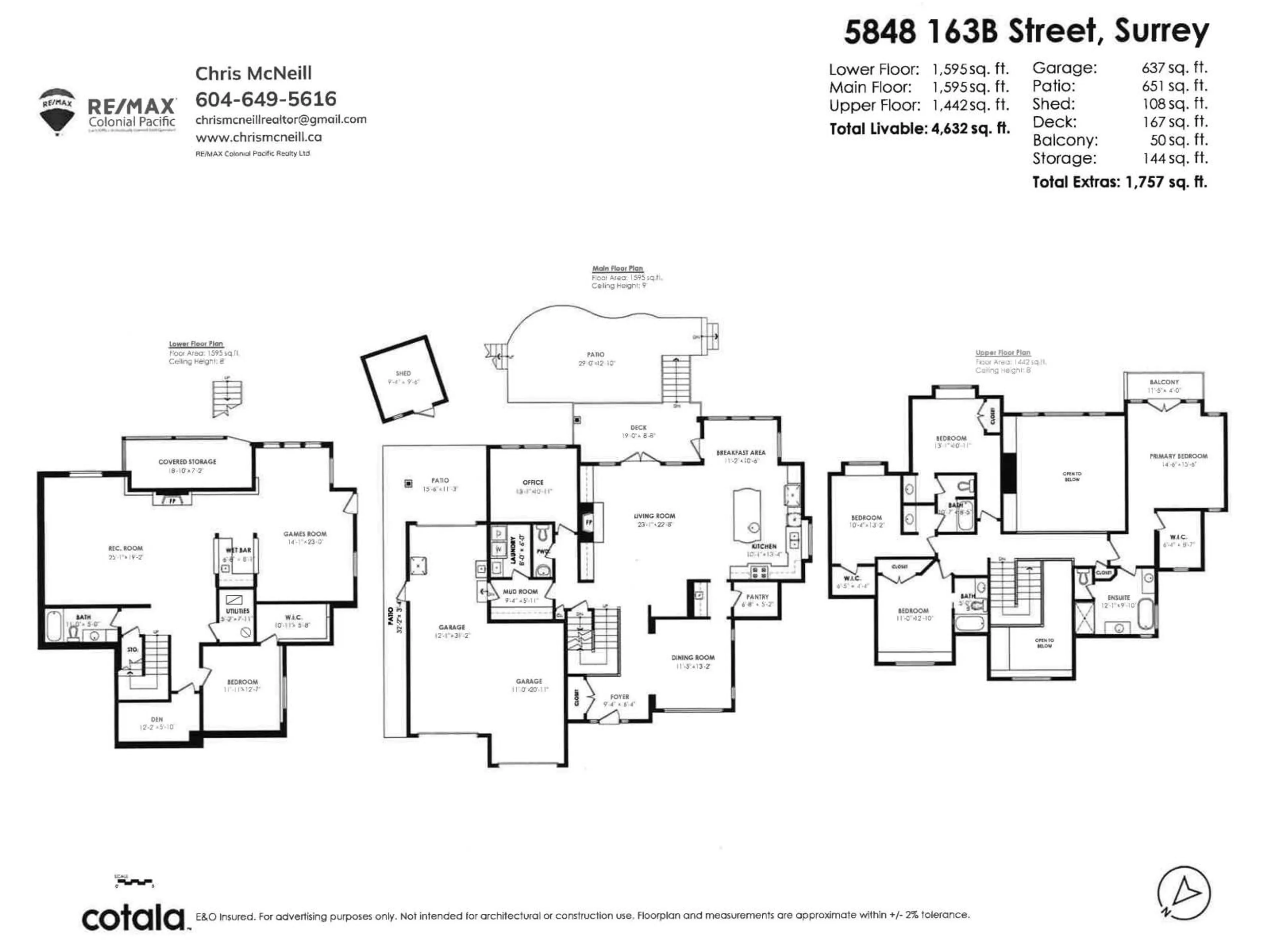 Floor plan for 5848 163B STREET, Surrey British Columbia V3S4Y5