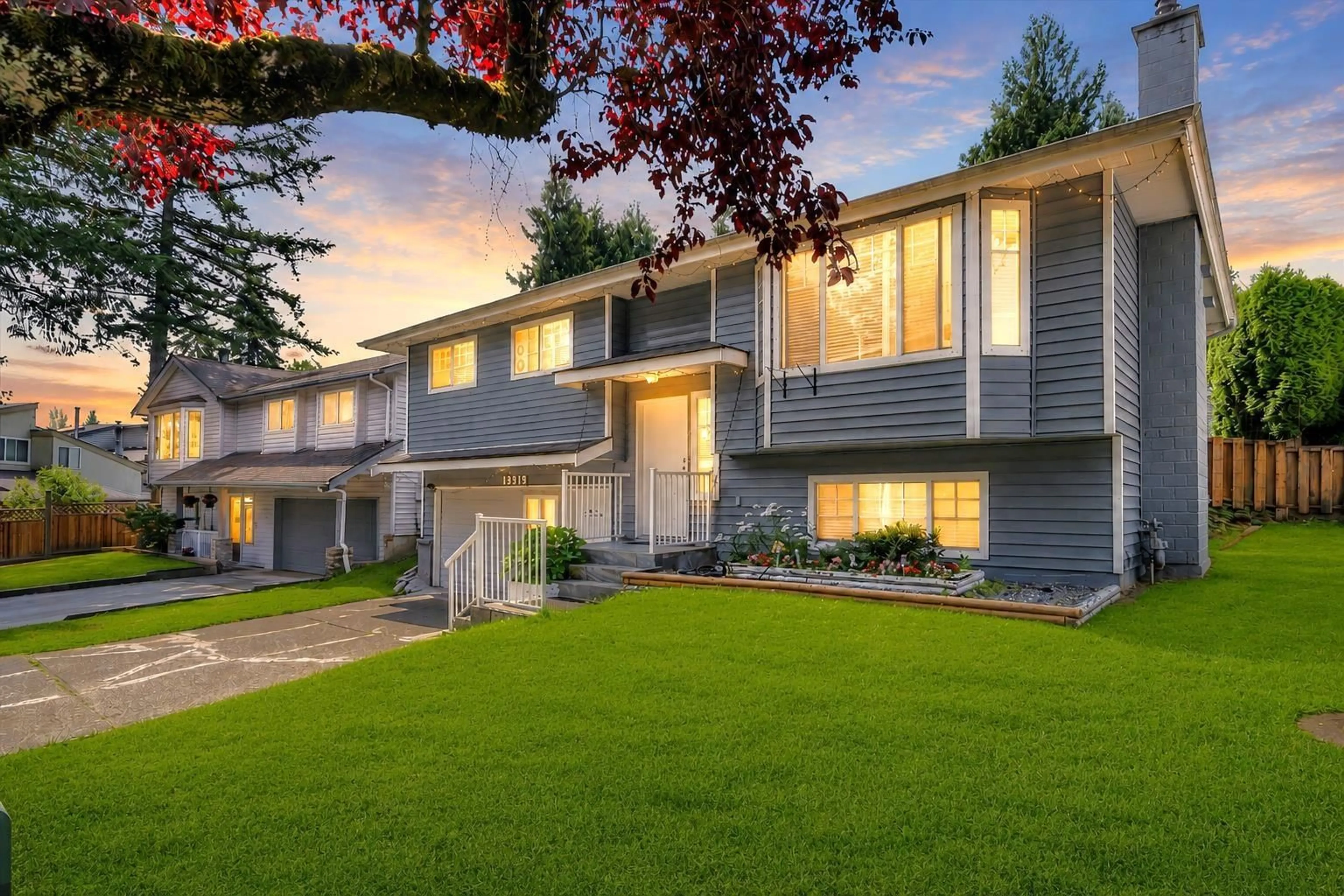 Home with vinyl exterior material, street for 13914 80B AVENUE, Surrey British Columbia V3W9B4