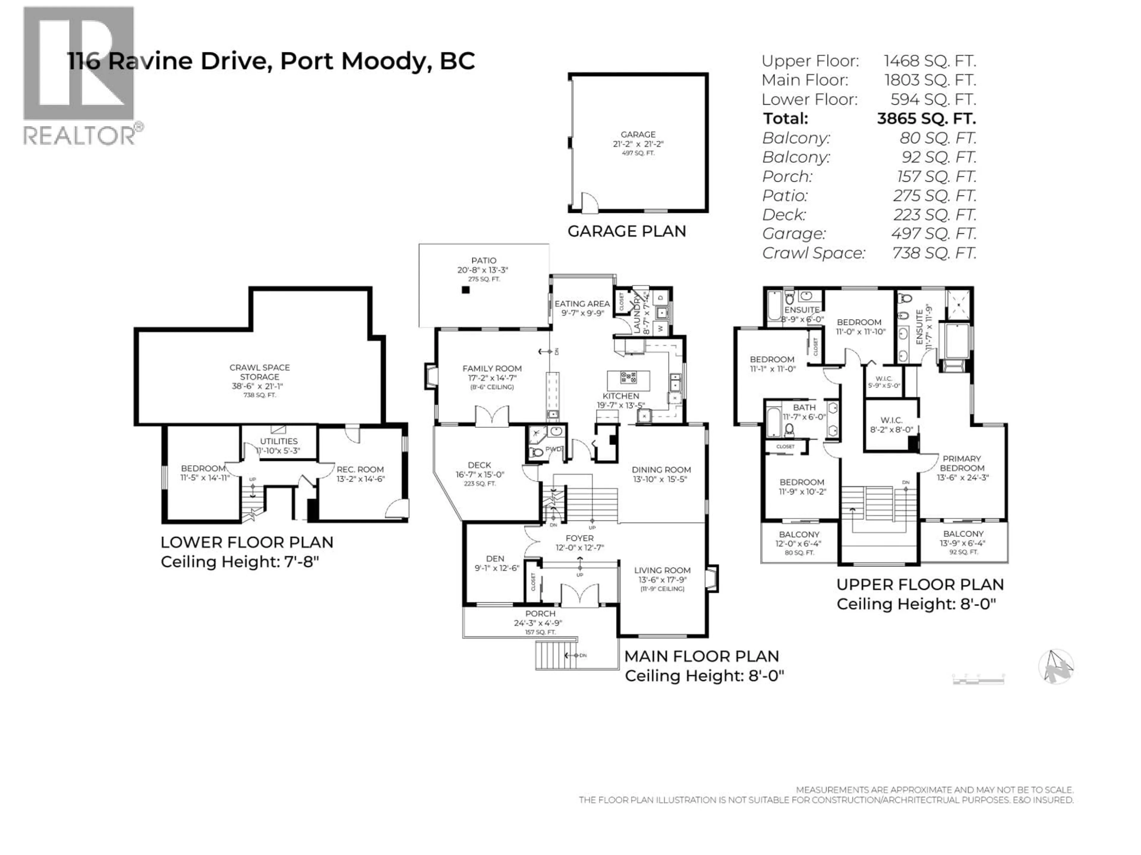 Floor plan for 116 RAVINE DRIVE, Port Moody British Columbia V3H4T2