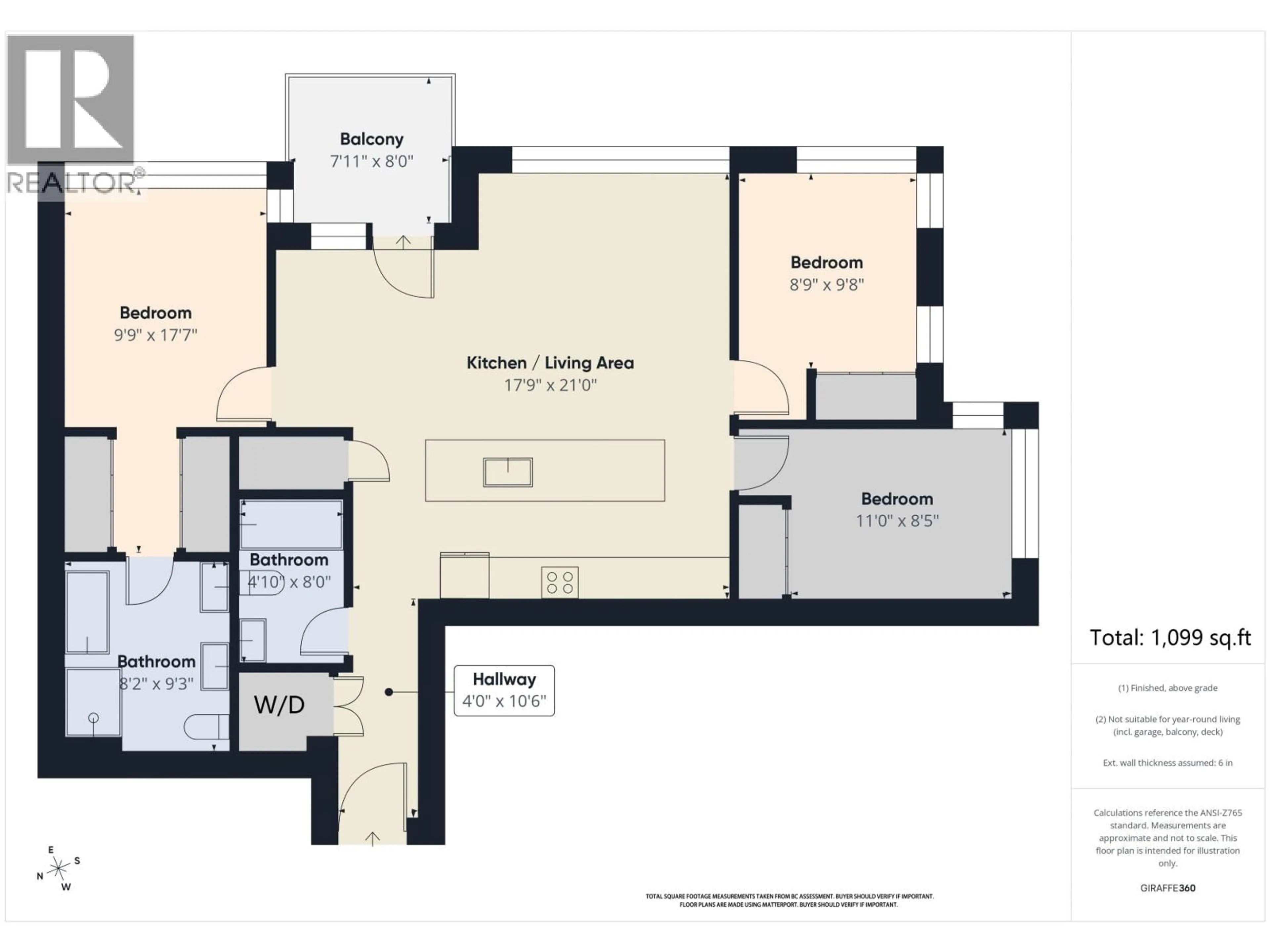 Floor plan for 1601 - 6398 SILVER STREET, Burnaby British Columbia V5H0K7