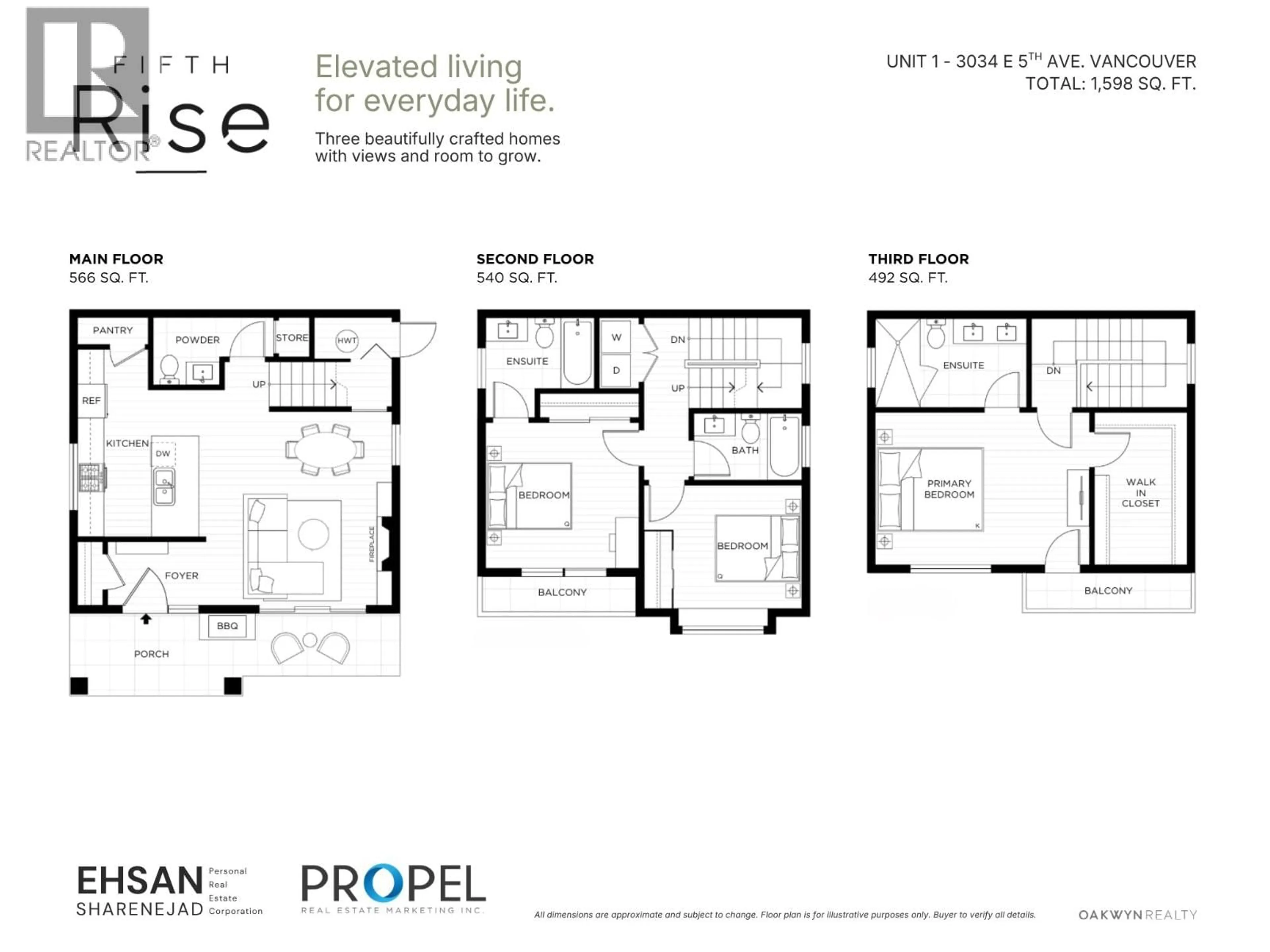 Floor plan for 1 - 3034 5TH AVENUE, Vancouver British Columbia V5M1N8