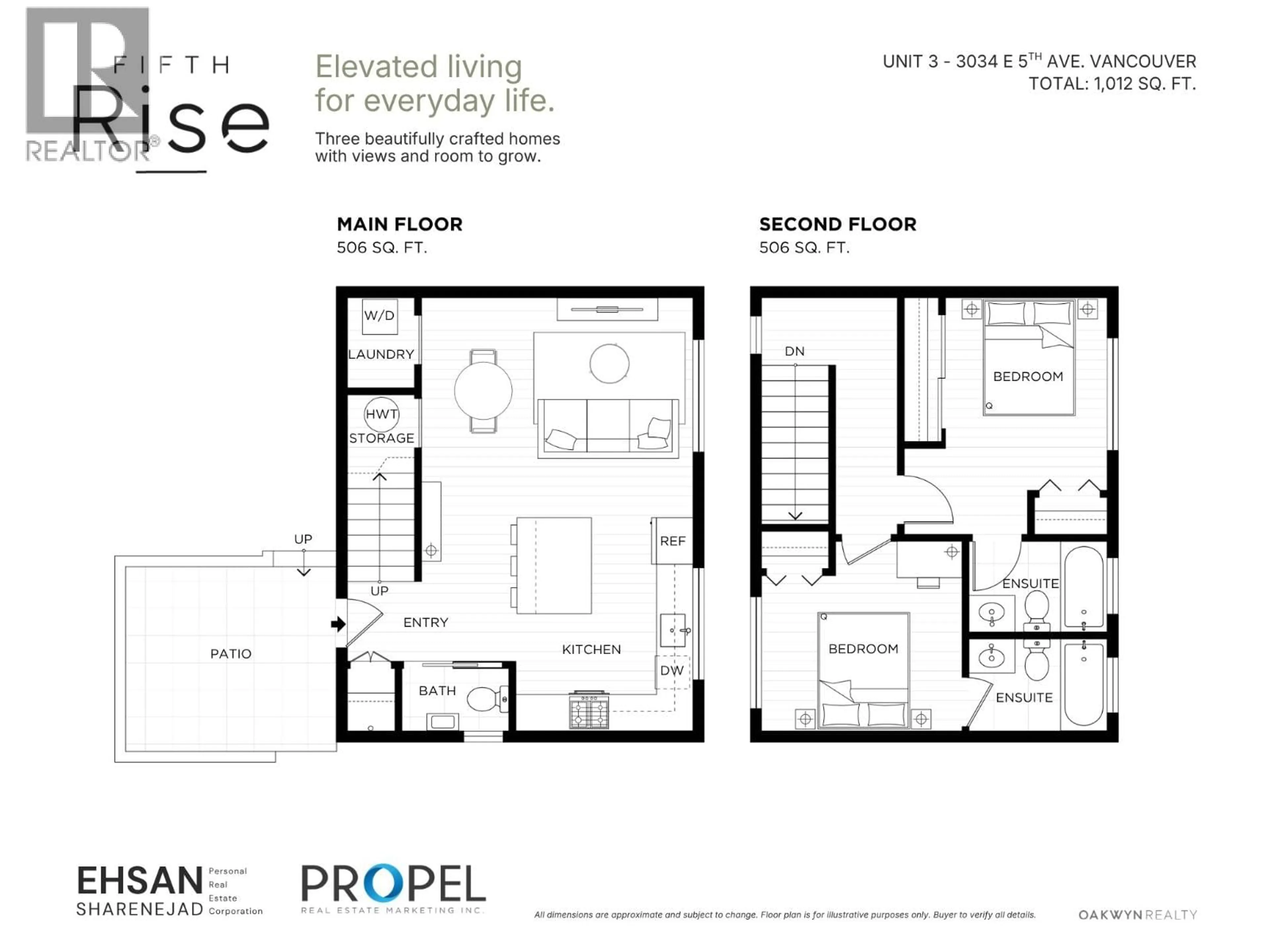Floor plan for 3 - 3034 5TH AVENUE, Vancouver British Columbia V5M1N8