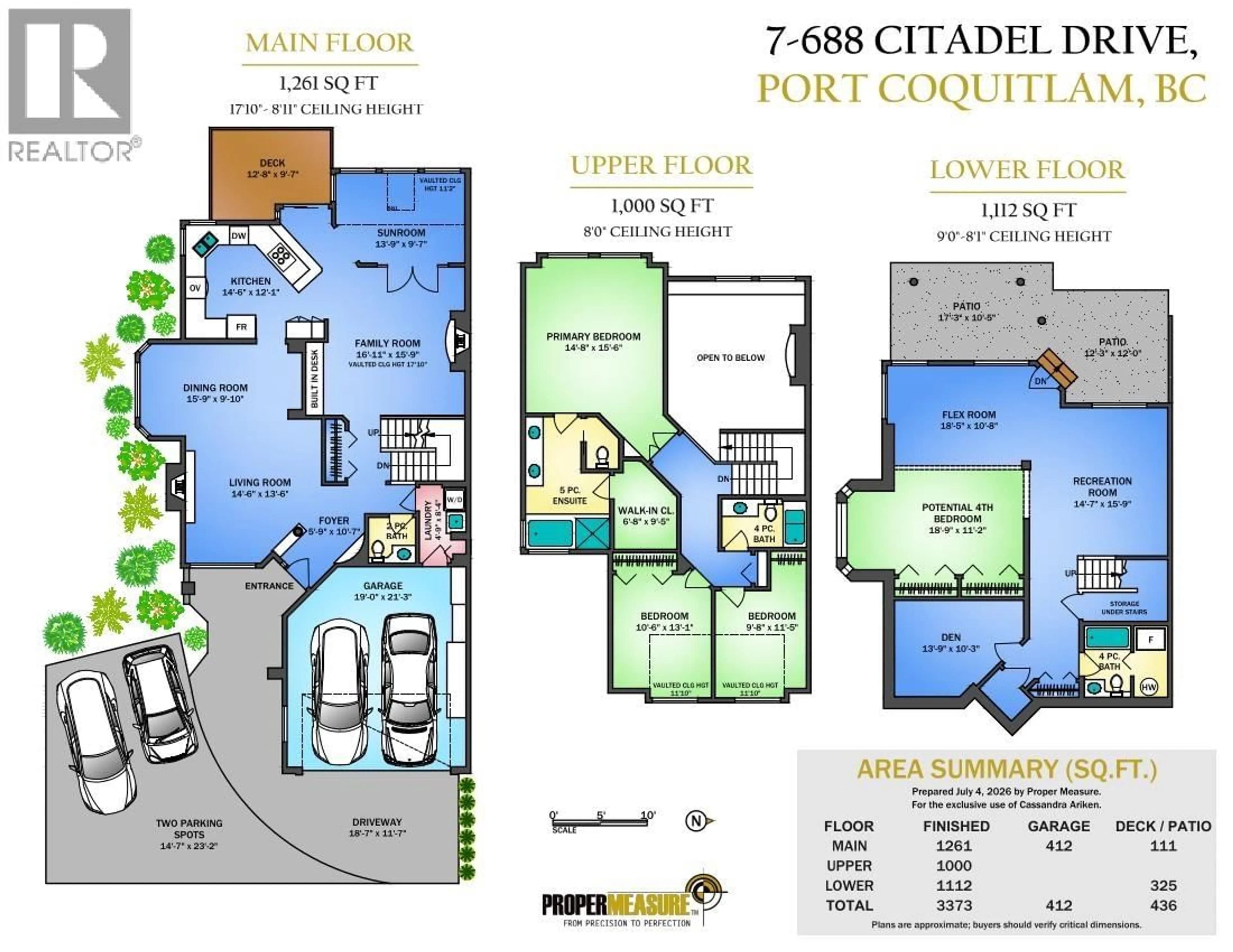 Floor plan for 7 - 688 CITADEL DRIVE, Port Coquitlam British Columbia V3C6M8