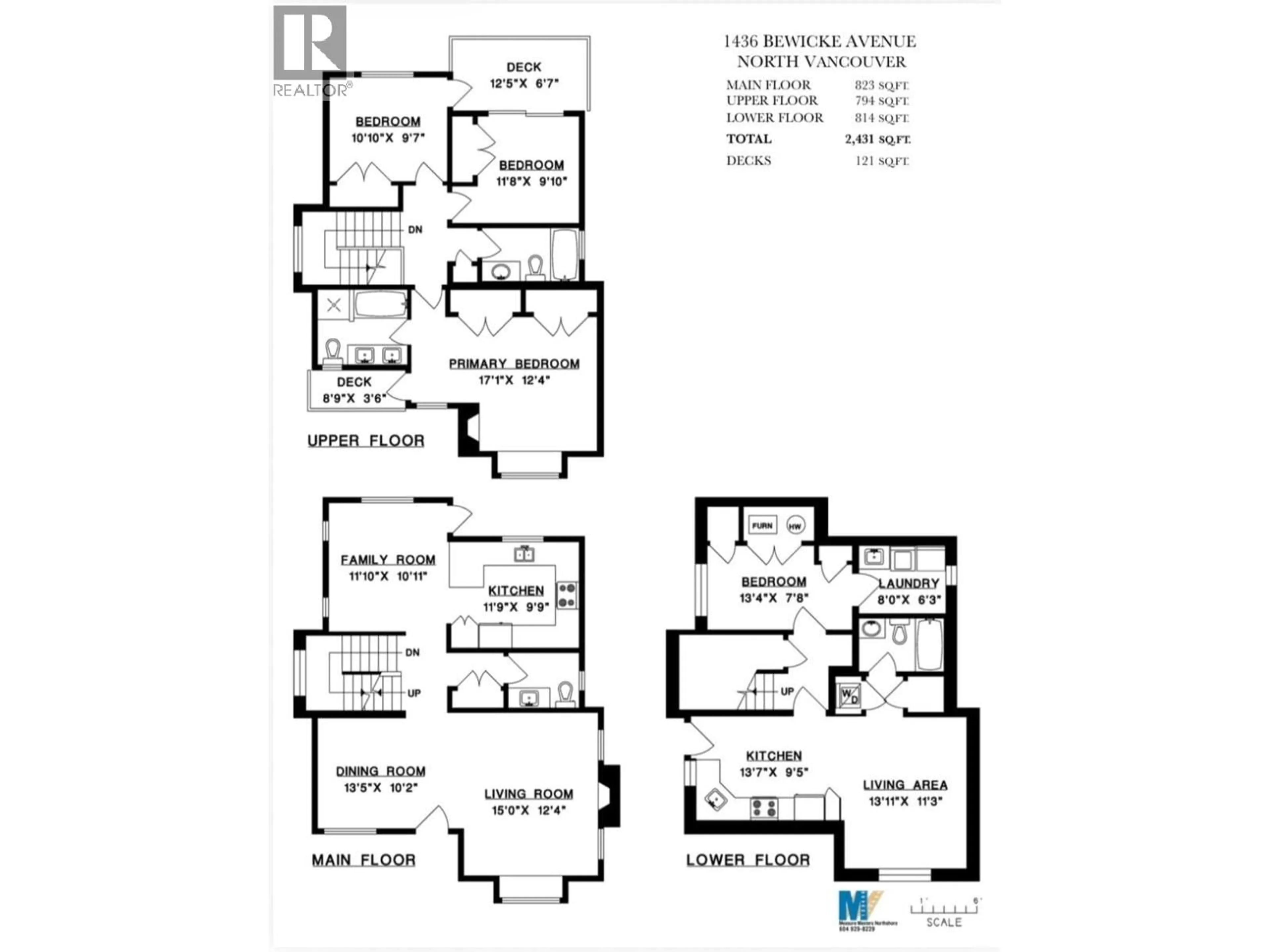 Floor plan for 1436 BEWICKE AVENUE, North Vancouver British Columbia V7M3B8