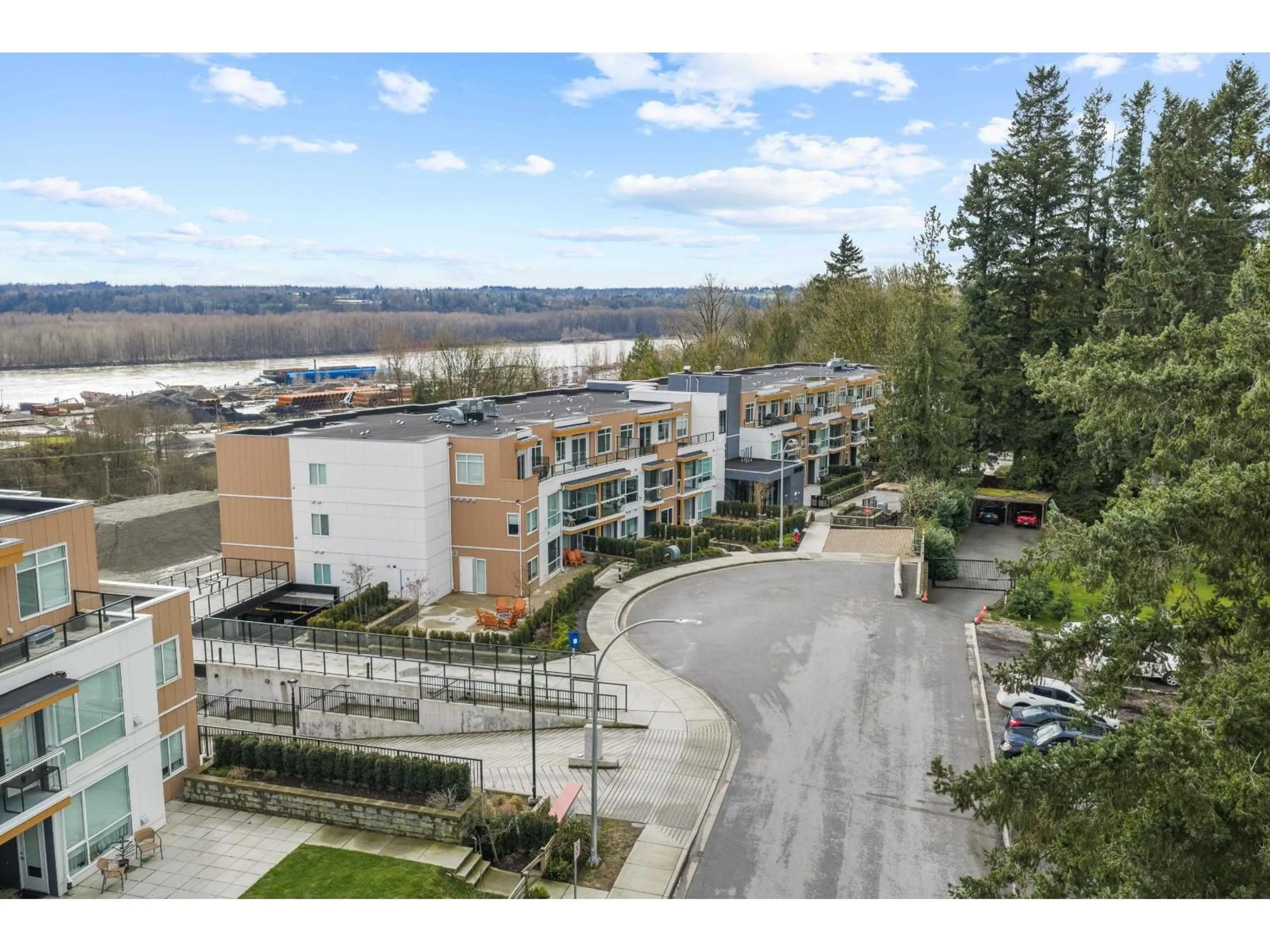 A pic from outside/outdoor area/front of a property/back of a property/a pic from drone, water/lake/river/ocean view for 103 - 31900 RAVEN AVENUE, Mission British Columbia V2V0H5