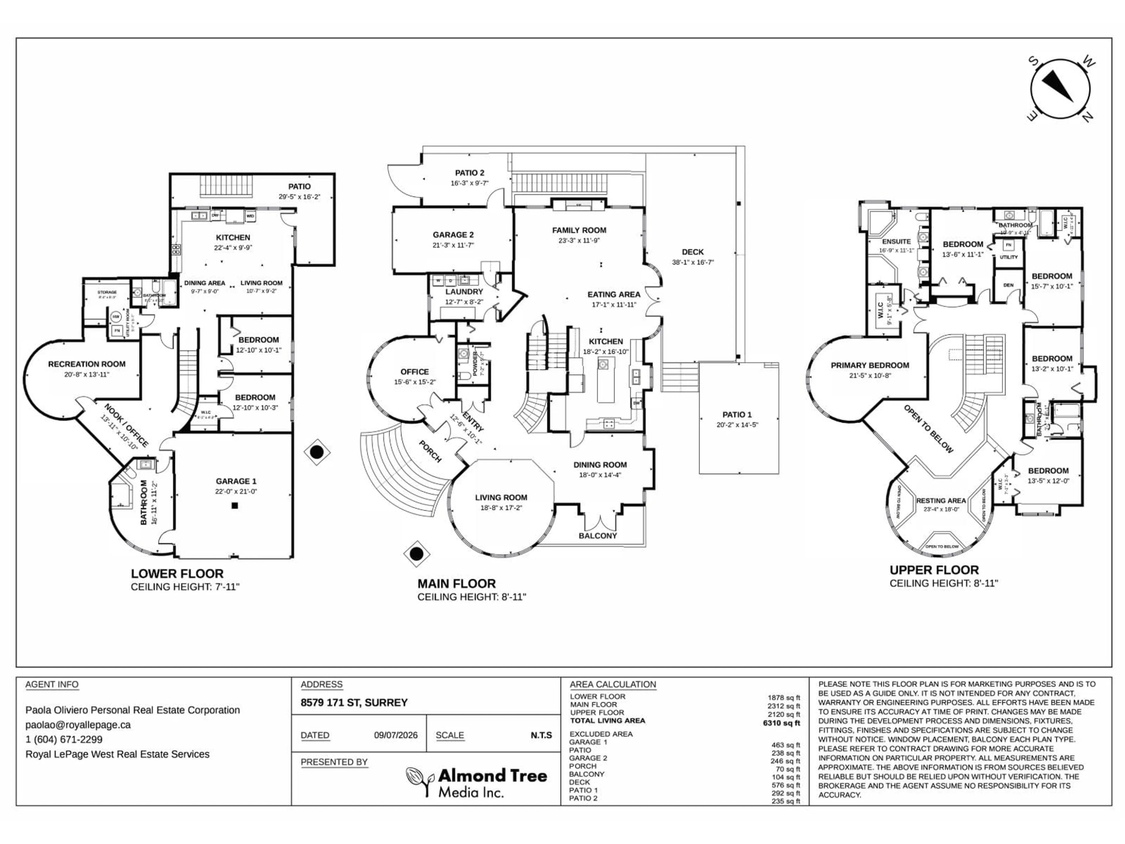 Floor plan for 8579 171ST STREET, Surrey British Columbia V4N5J1