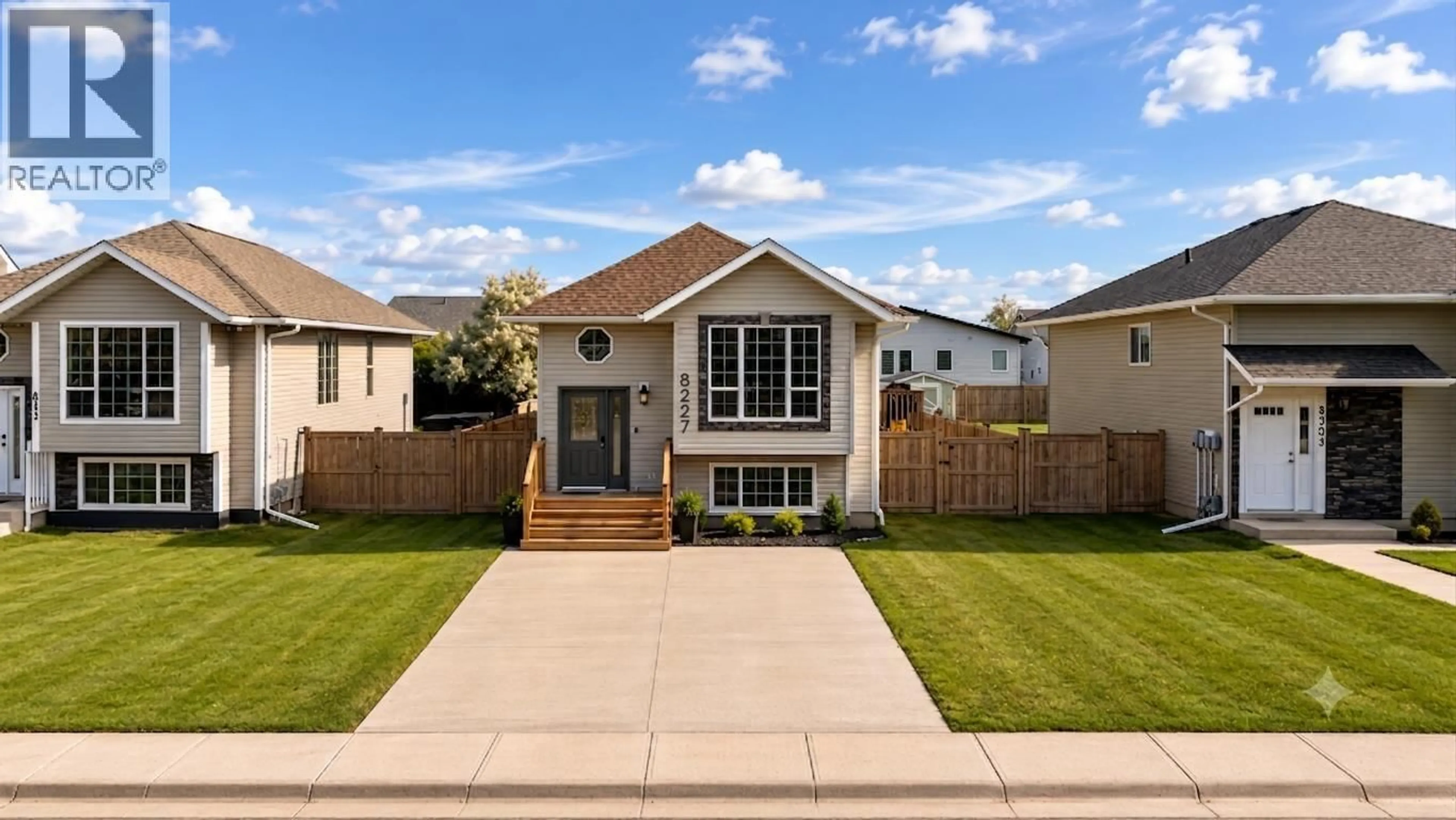 Home with vinyl exterior material, street for 8227 86 AVENUE, Fort St. John British Columbia V1J0G4
