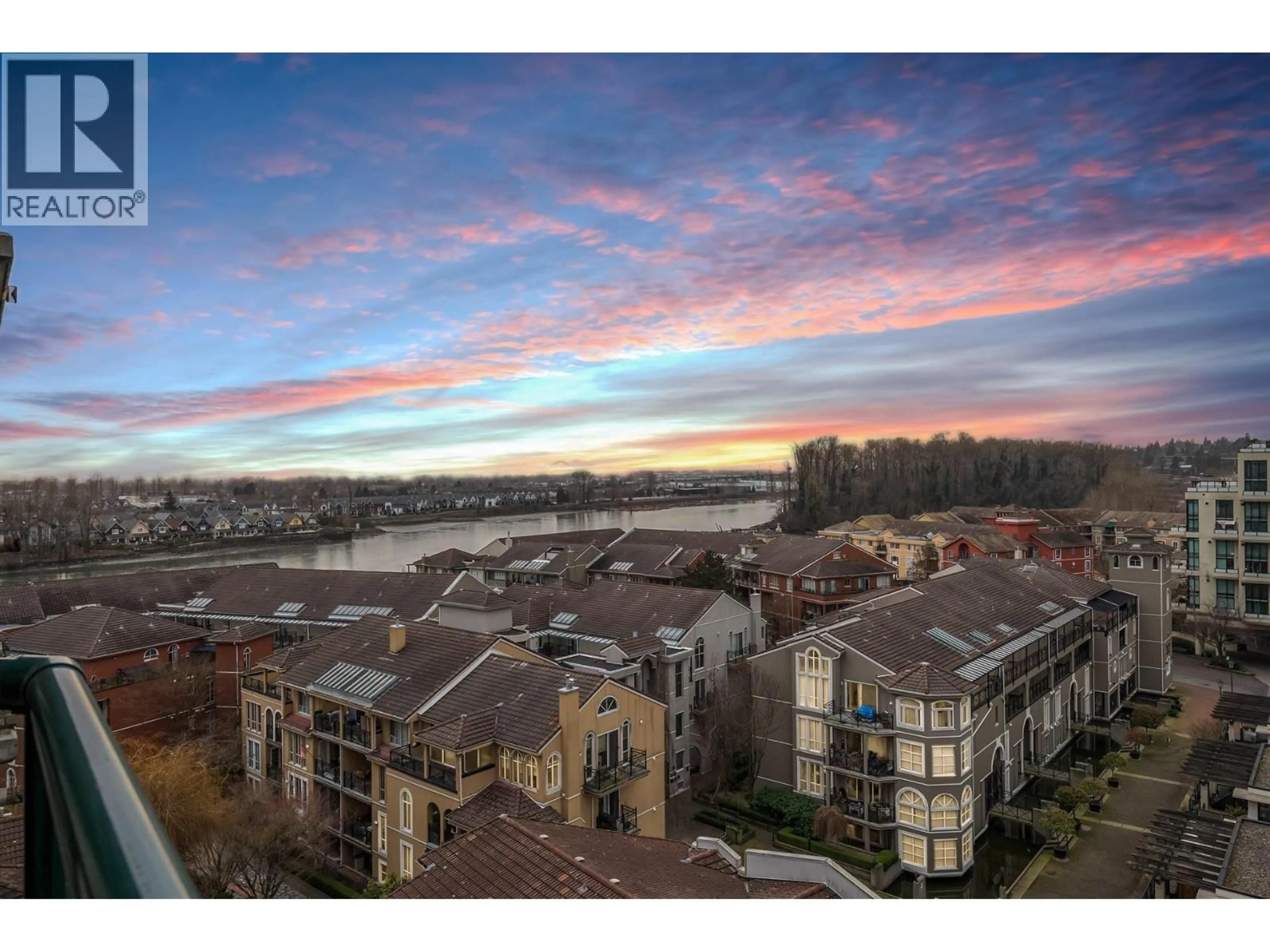 A pic from outside/outdoor area/front of a property/back of a property/a pic from drone, city buildings view from balcony for 1006 - 10 LAGUNA COURT, New Westminster British Columbia V3M6W3