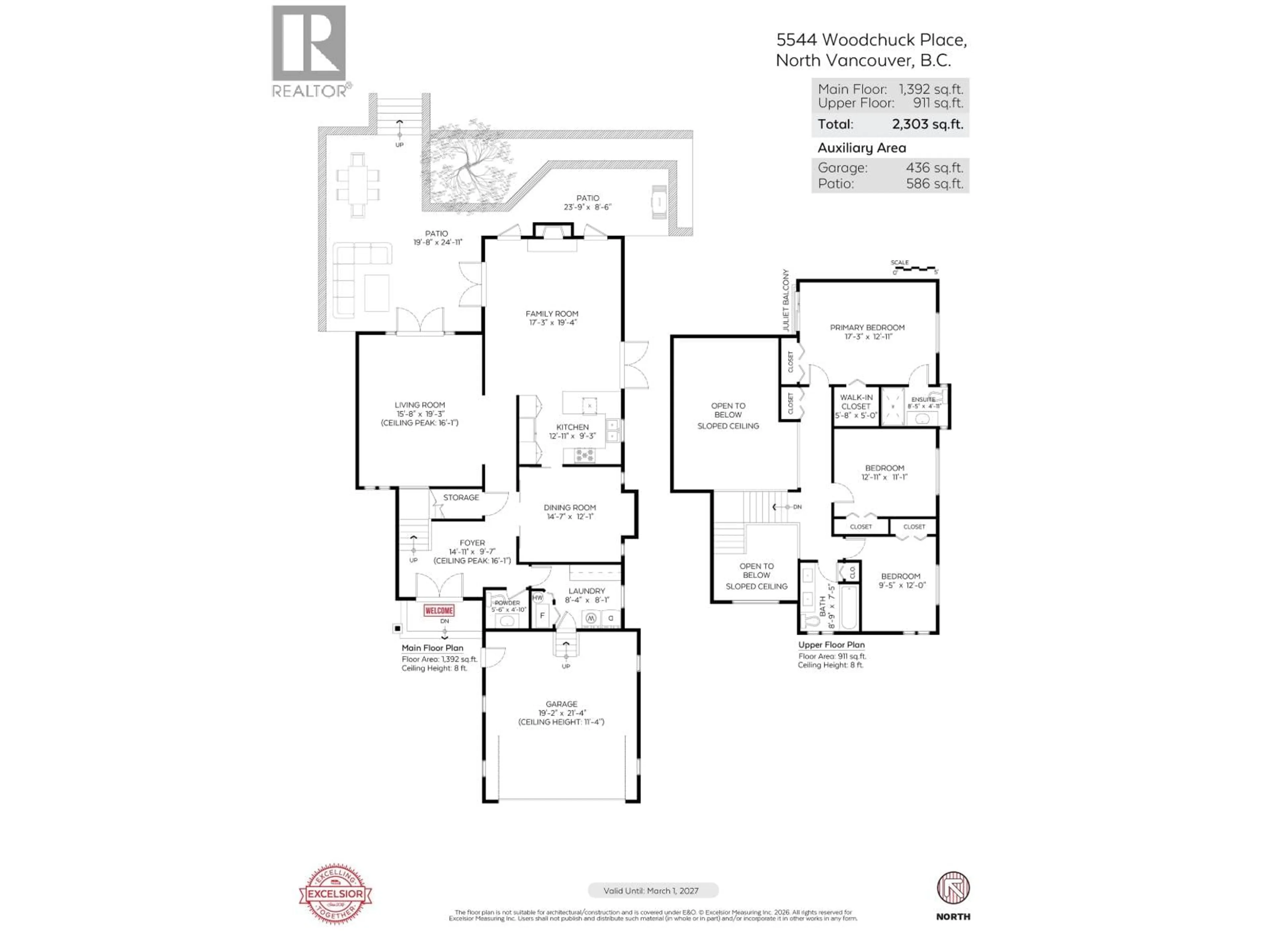 Floor plan for 5544 WOODCHUCK PLACE, North Vancouver British Columbia V7R4P1