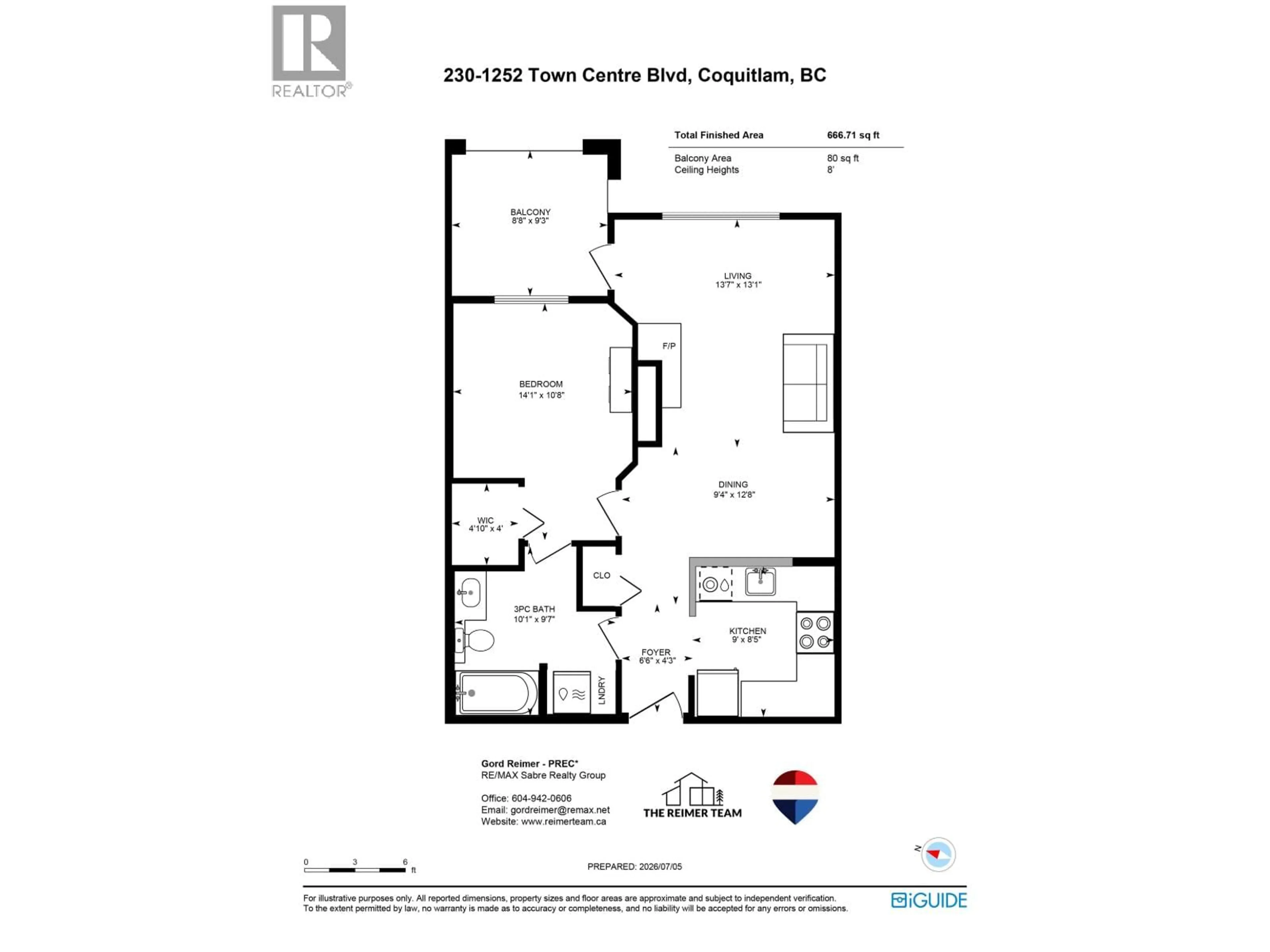 Floor plan for 230 - 1252 TOWN CENTRE BOULEVARD, Coquitlam British Columbia V3B7R7