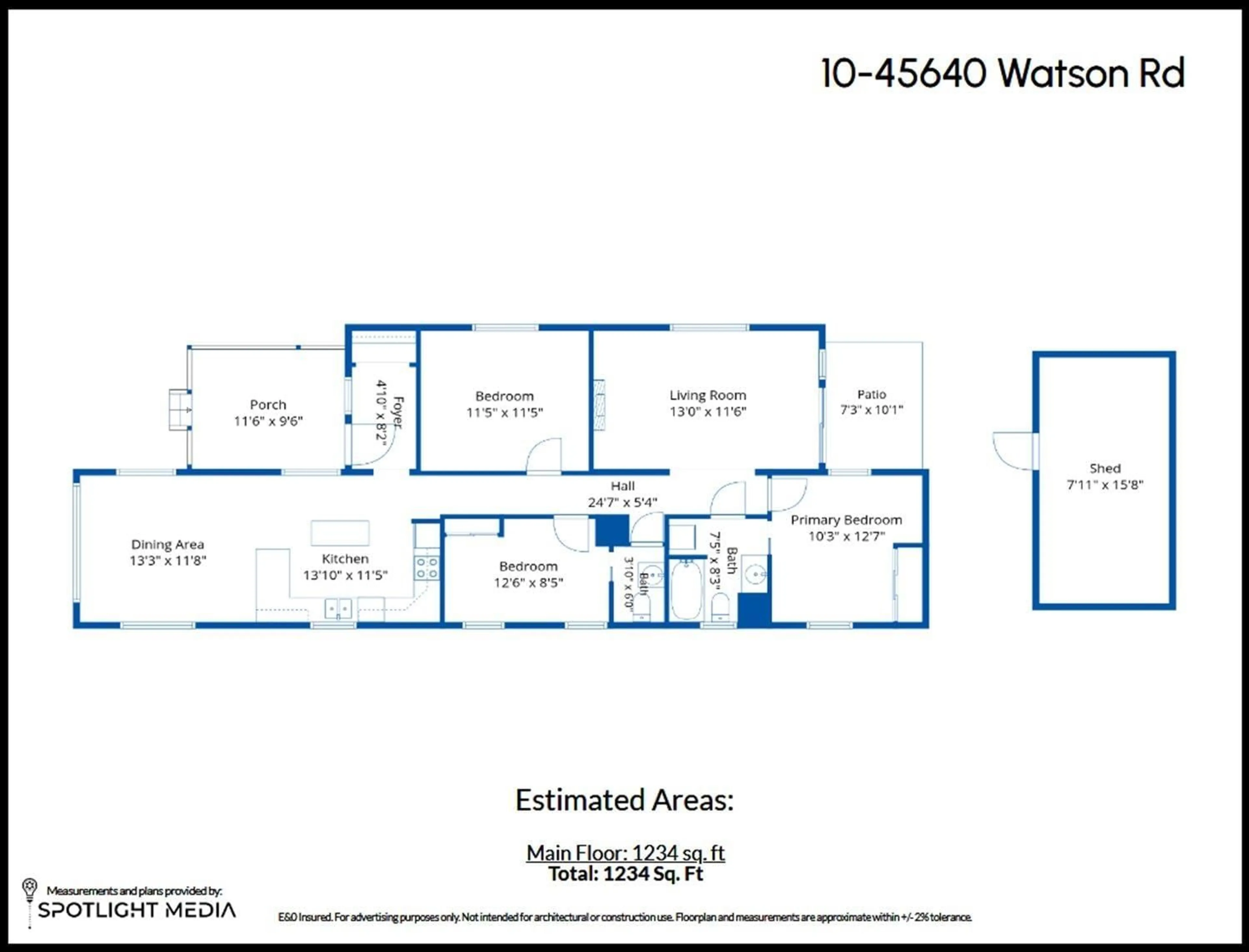 Floor plan for 10 - 45640 WATSON ROAD, Chilliwack British Columbia V2R3P8
