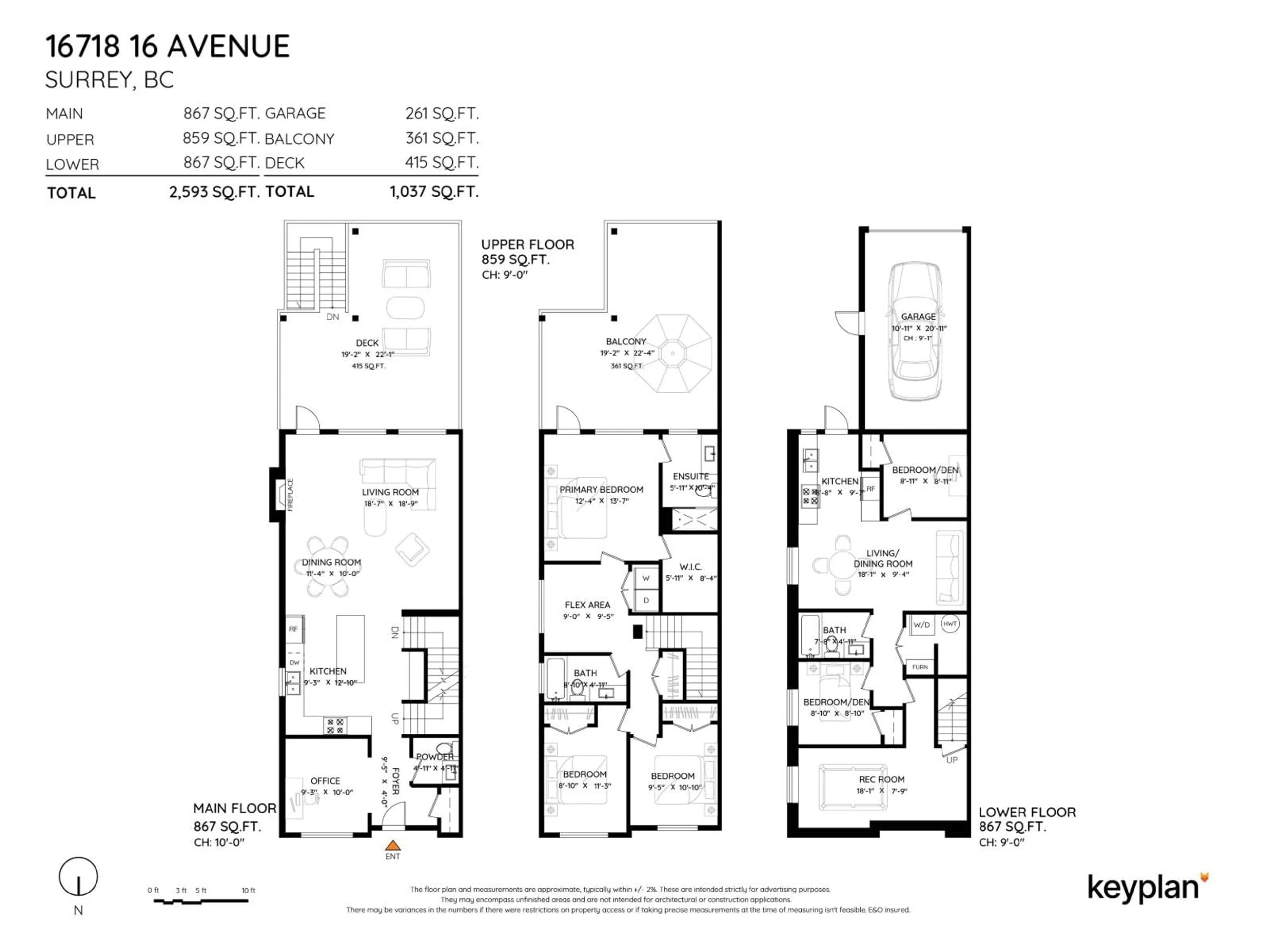 Floor plan for 16718 16 AVENUE, Surrey British Columbia V3S9X7
