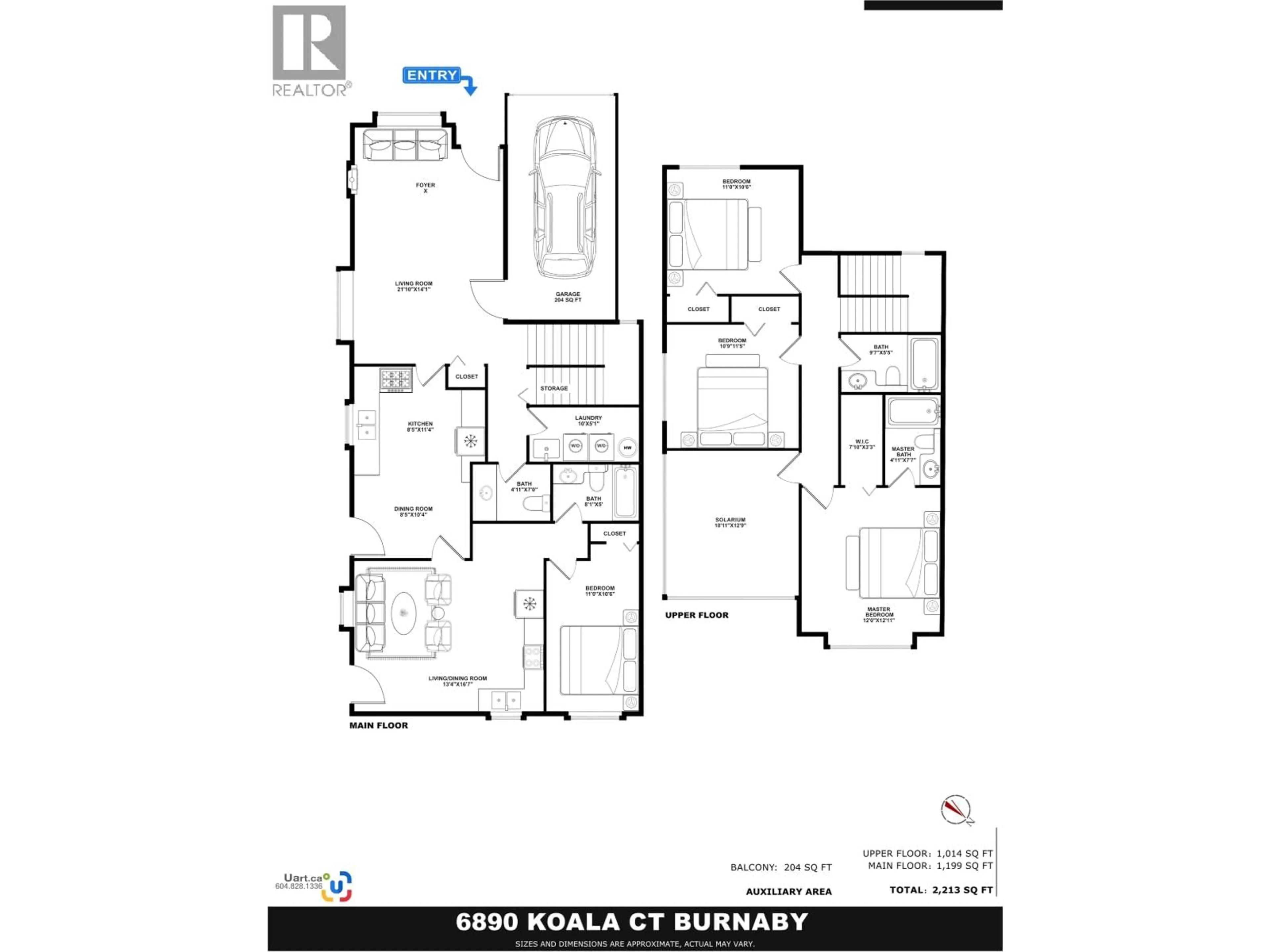 Floor plan for 6890 KOALA CRESCENT, Burnaby British Columbia V5E3K9