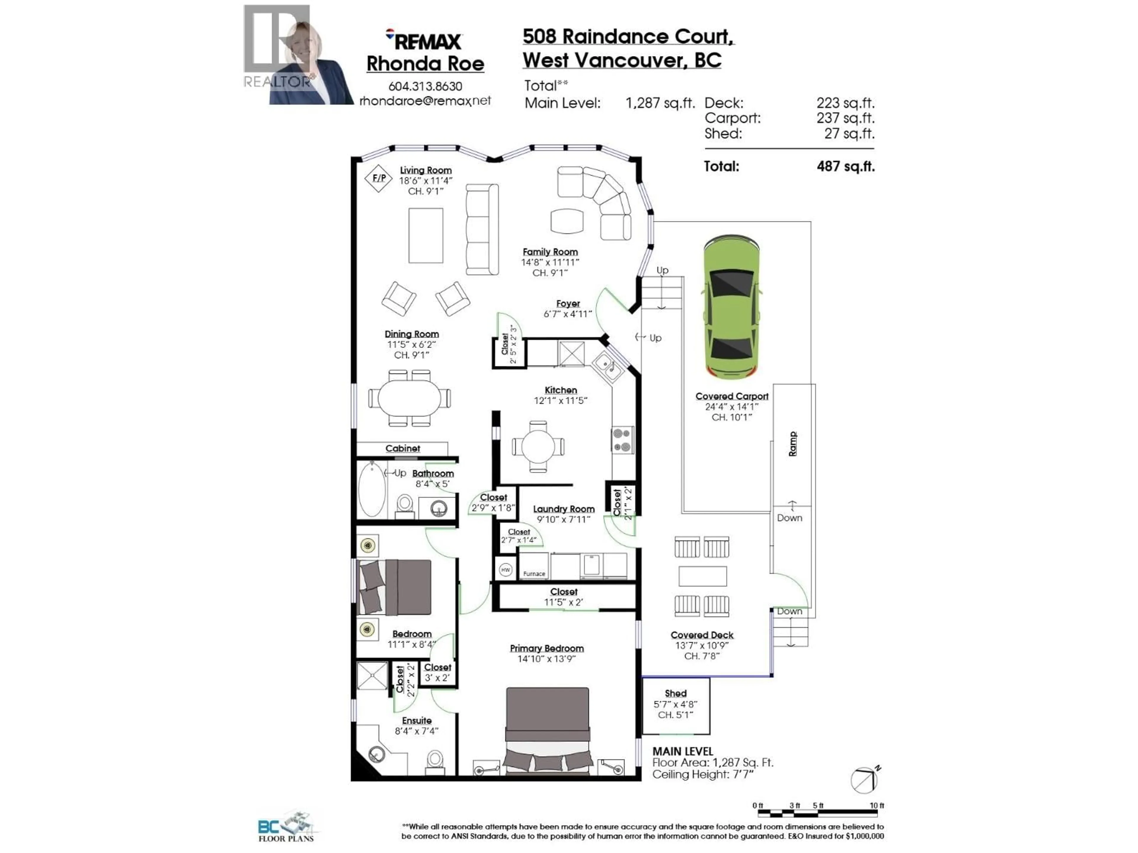 Floor plan for 508 RAINDANCE COURT, West Vancouver British Columbia V7P1C3