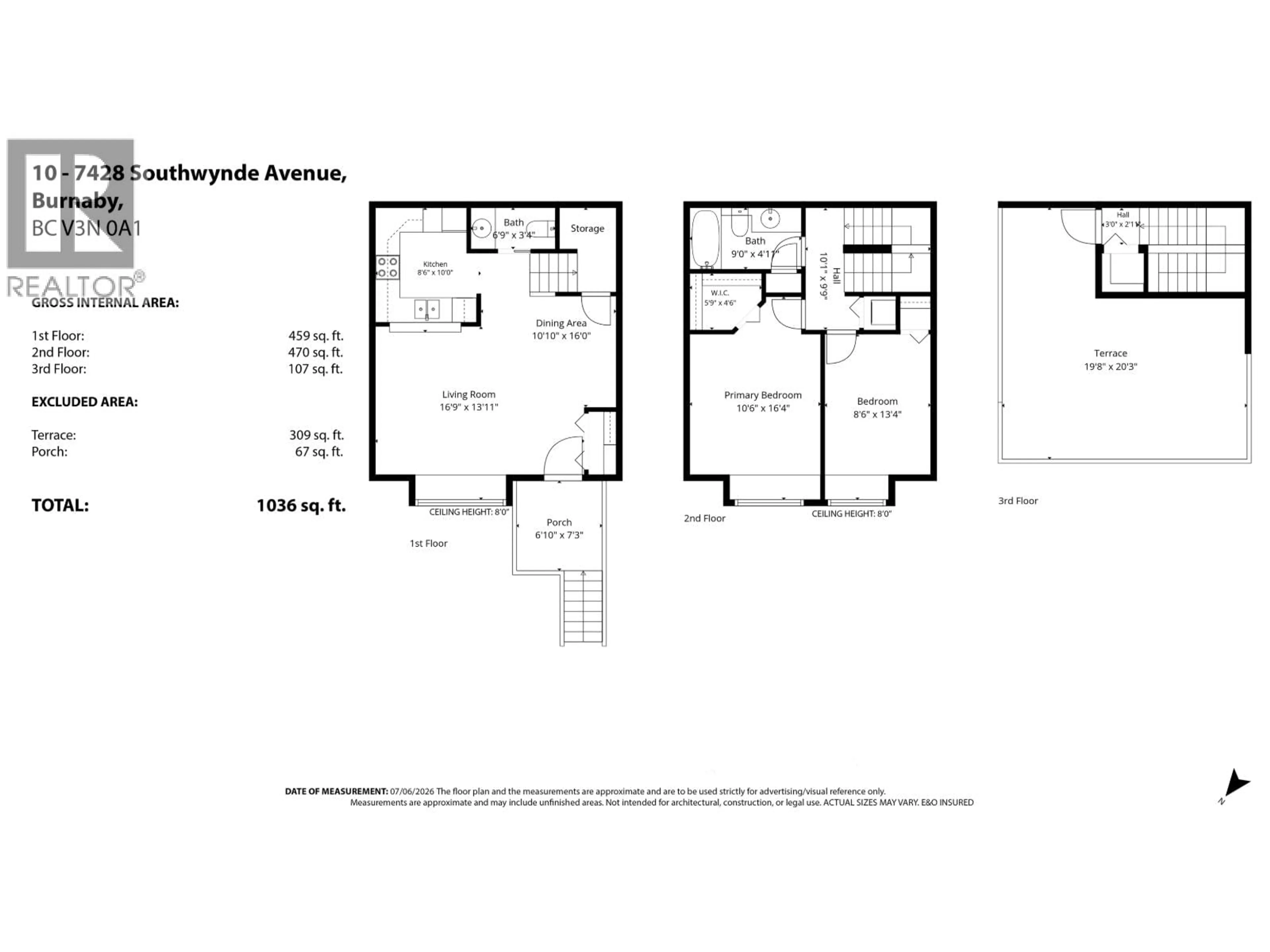 Floor plan for 10 - 7428 SOUTHWYNDE AVENUE, Burnaby British Columbia V3N0A1