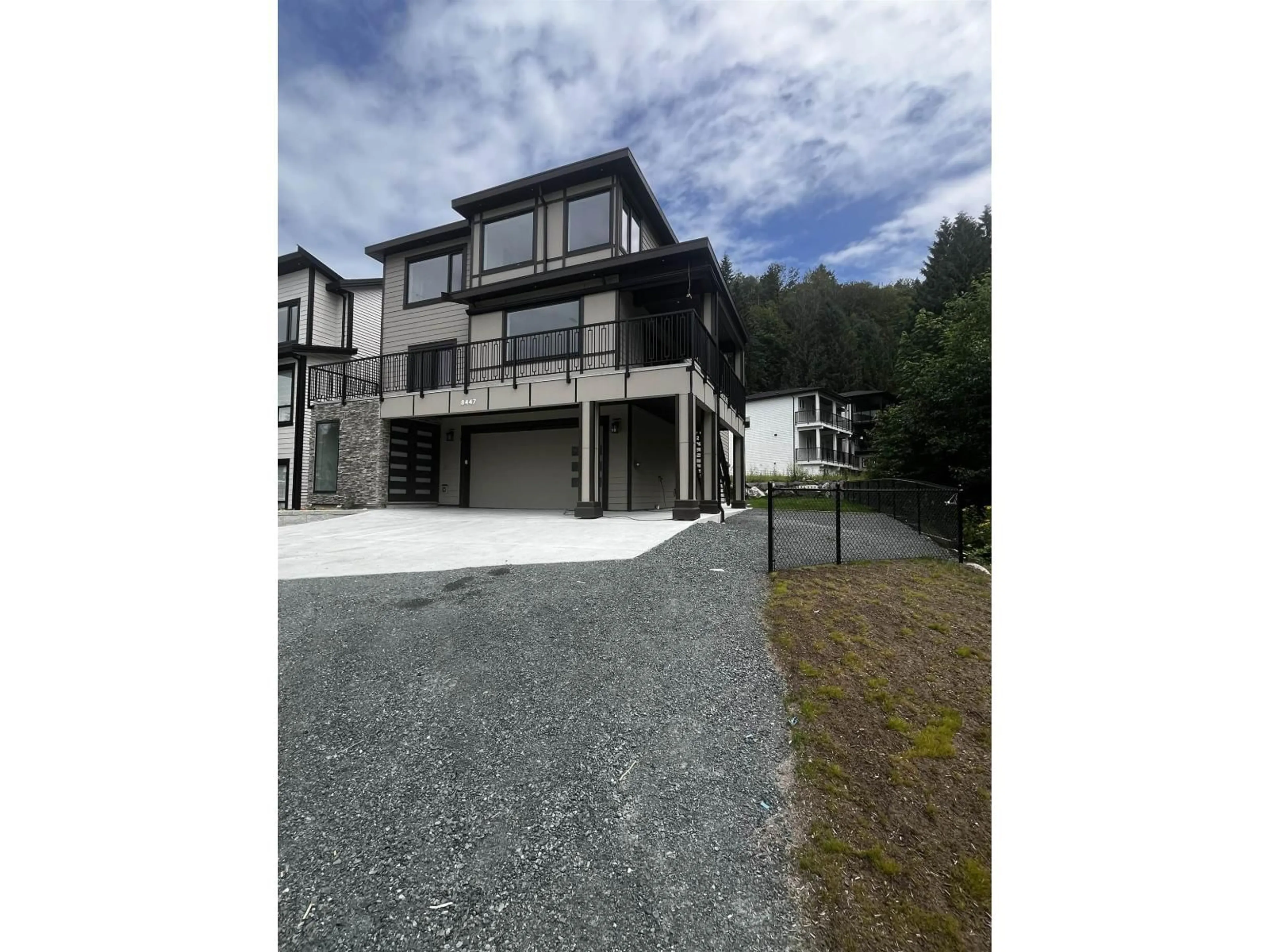 A pic from outside/outdoor area/front of a property/back of a property/a pic from drone, mountain view for 8447 FOREST GATE DRIVE, Chilliwack British Columbia V4Z0C7