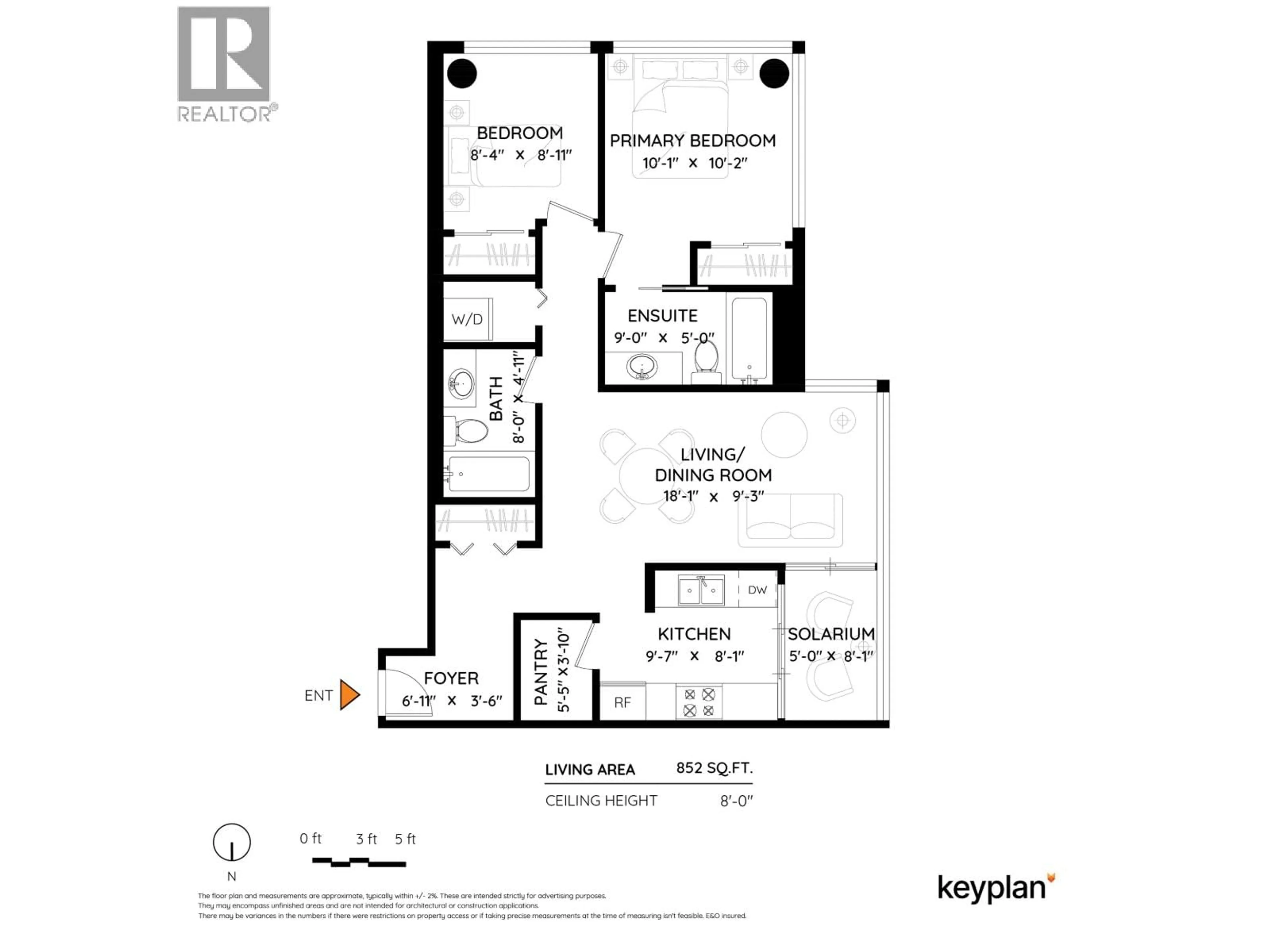 Floor plan for 2604 - 1288 GEORGIA STREET, Vancouver British Columbia V6E4R3