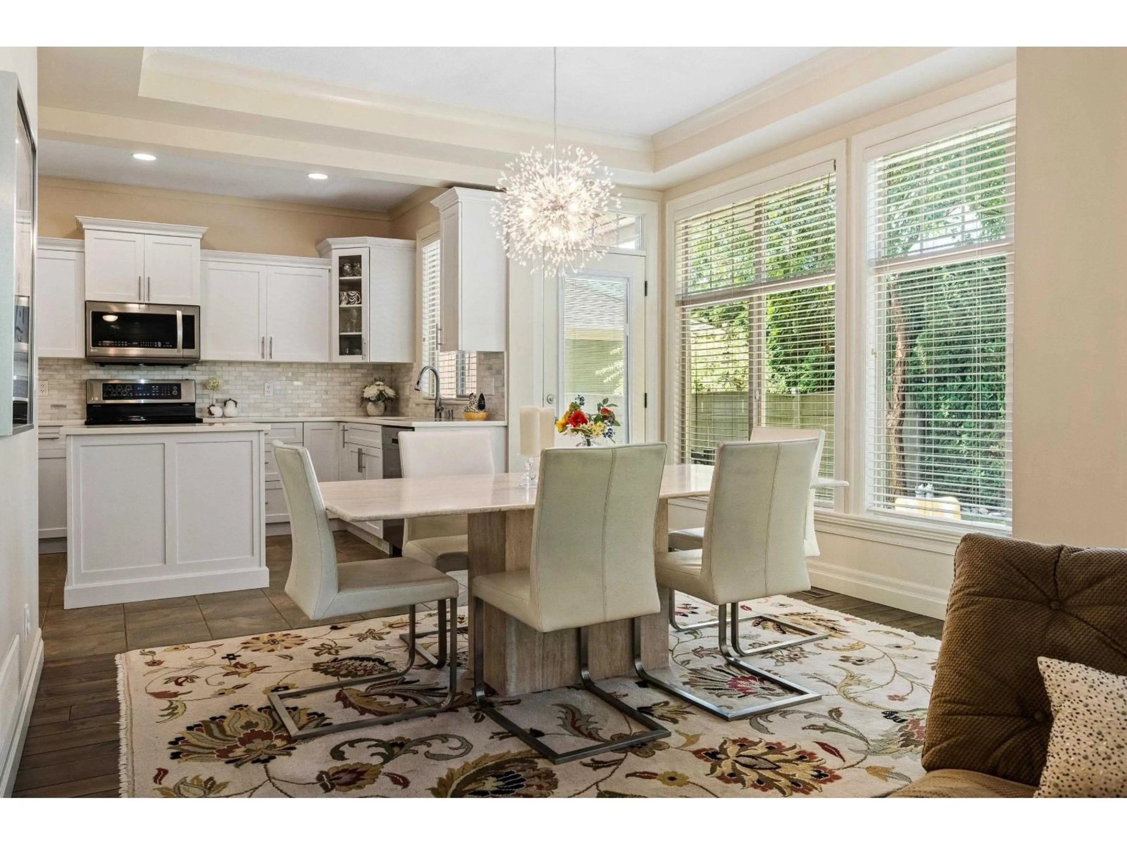 Open concept kitchen, ceramic/tile floor for 5975 MATSQUI STREET, Chilliwack British Columbia V2R0G6