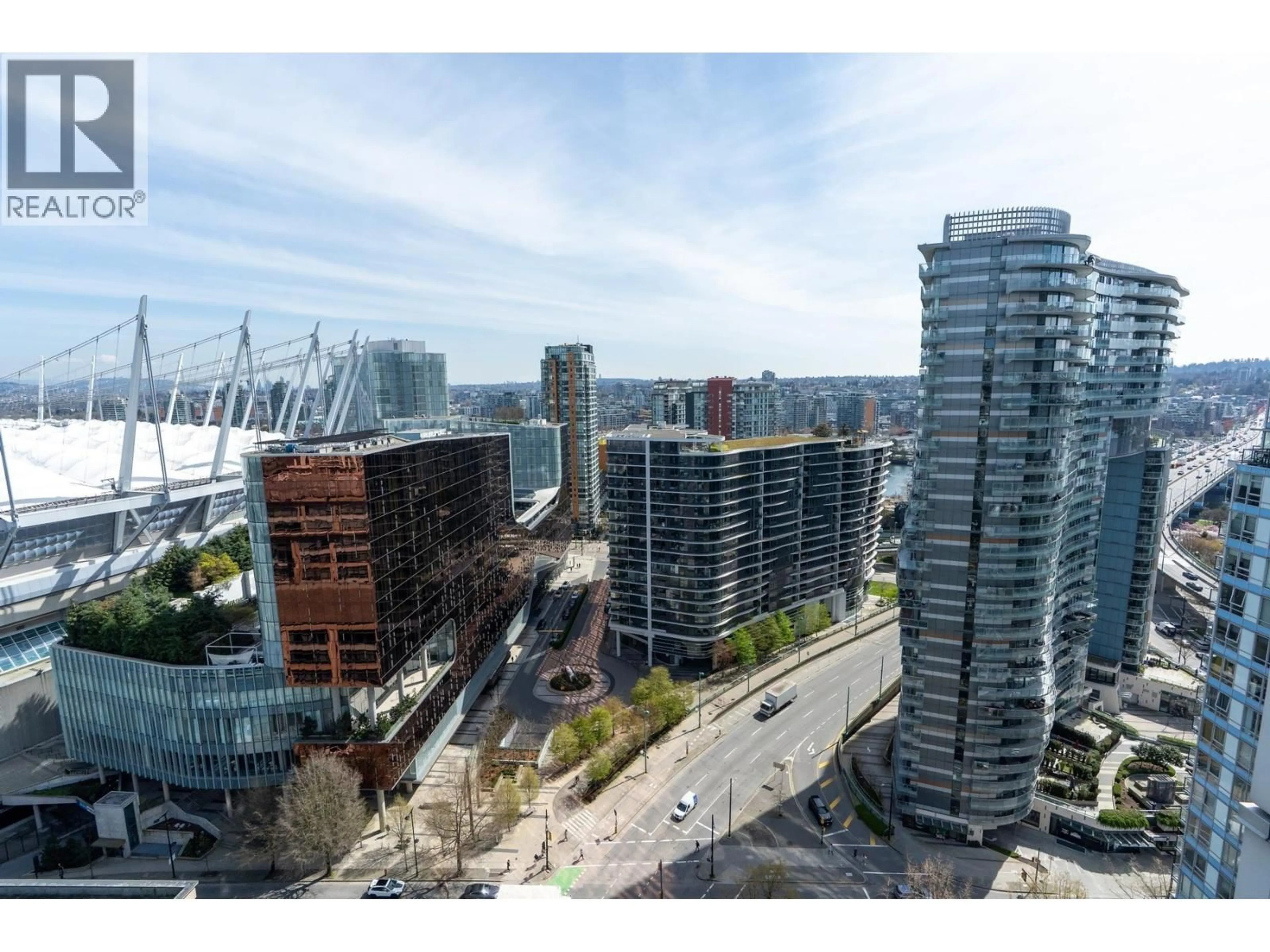 A pic from outside/outdoor area/front of a property/back of a property/a pic from drone, city buildings view from balcony for 2903 - 928 BEATTY STREET, Vancouver British Columbia V6Z3G6