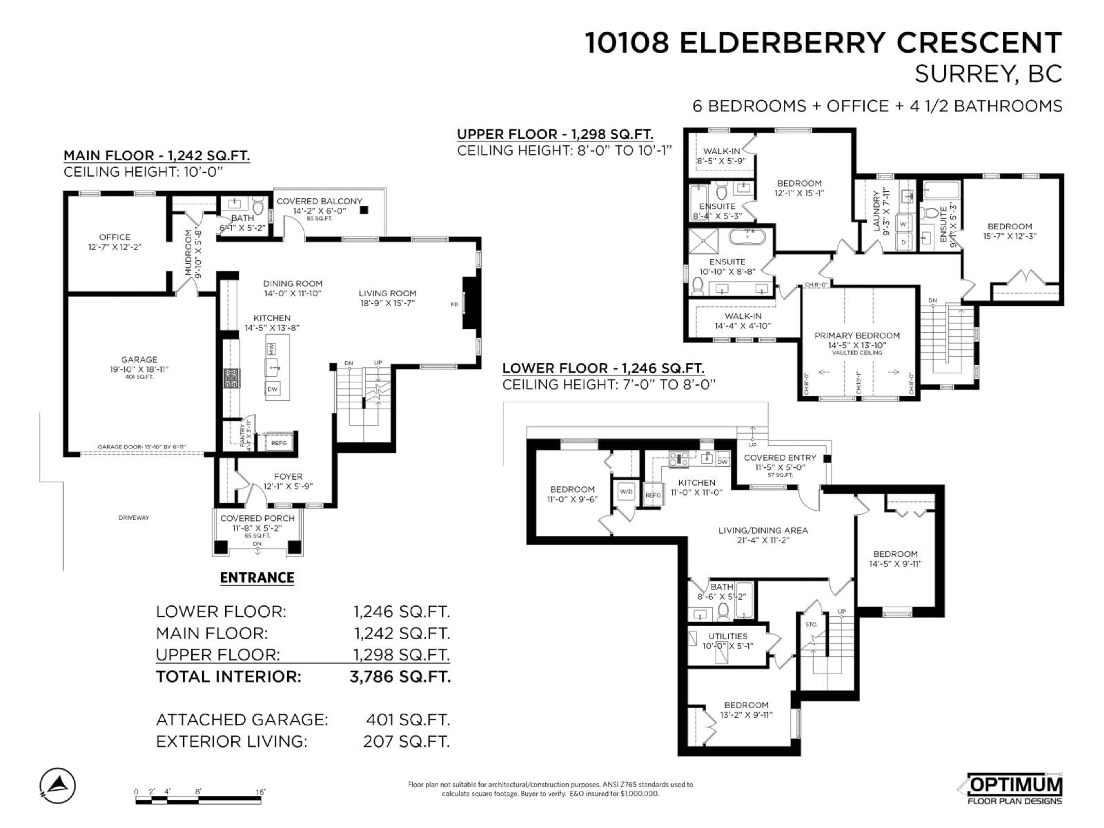 Floor plan for 10108 ELDERBERRY CRESCENT, Surrey British Columbia V4N5V9