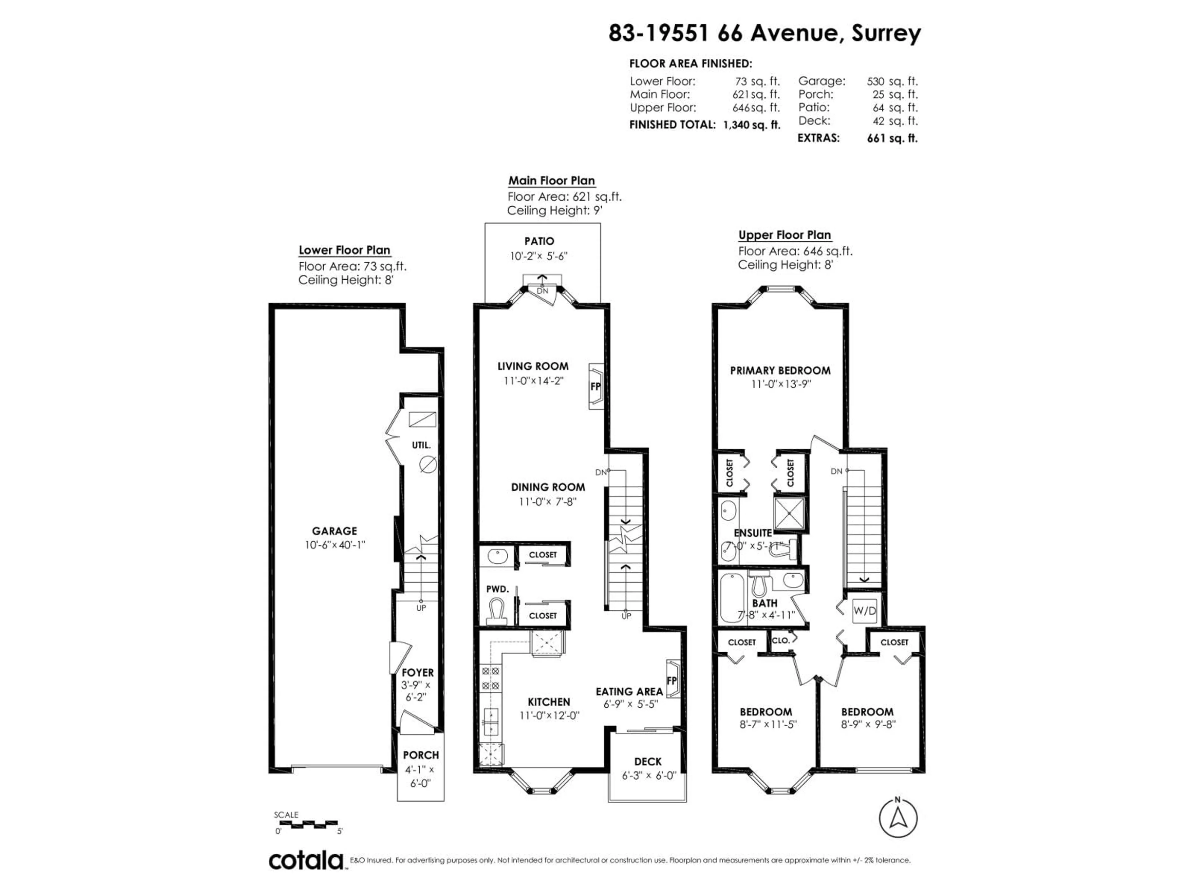 Floor plan for 83 - 19551 66 AVENUE, Surrey British Columbia V4N0Z5