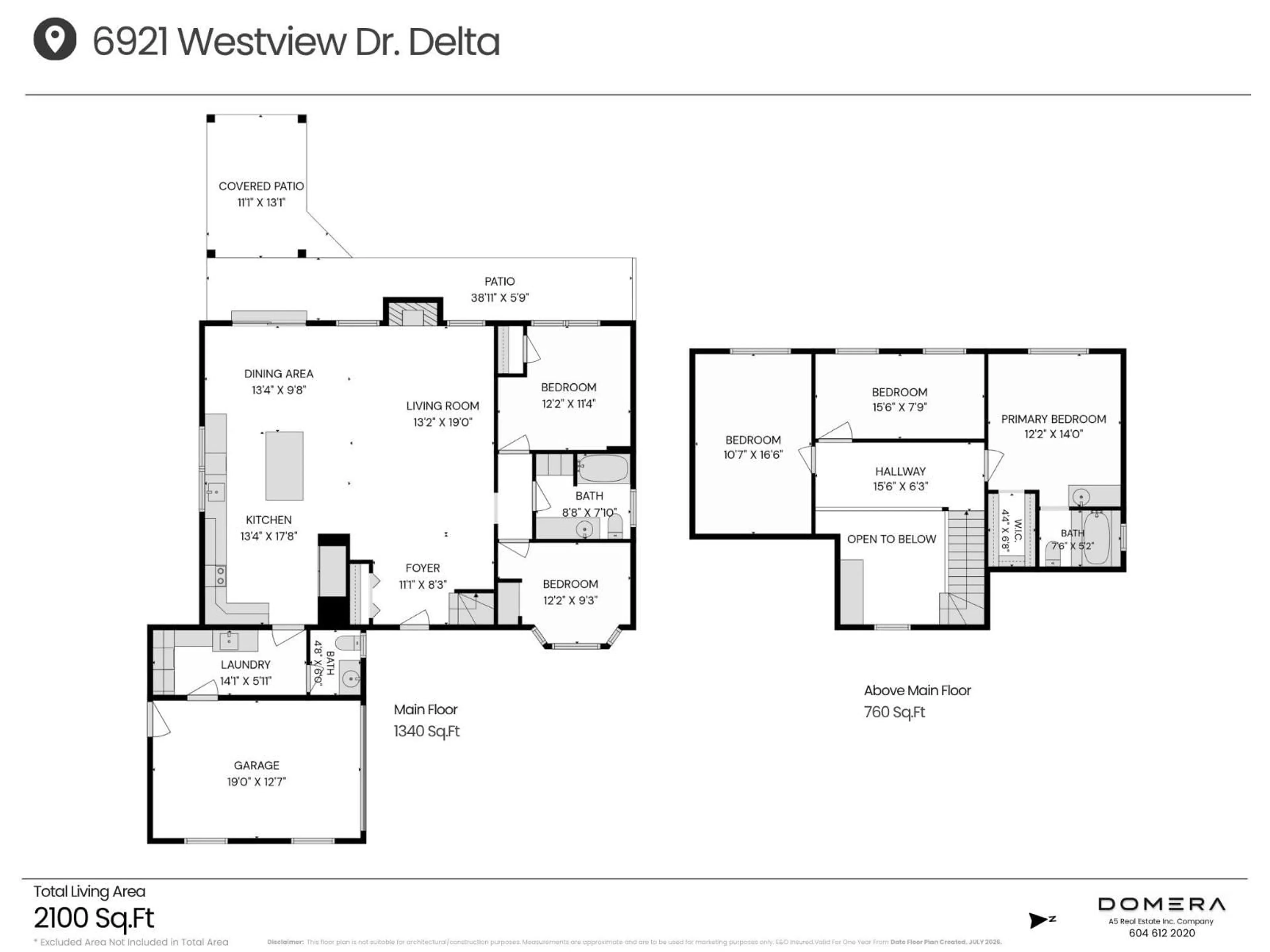 Floor plan for 6921 WESTVIEW DRIVE, Delta British Columbia V4E2L7