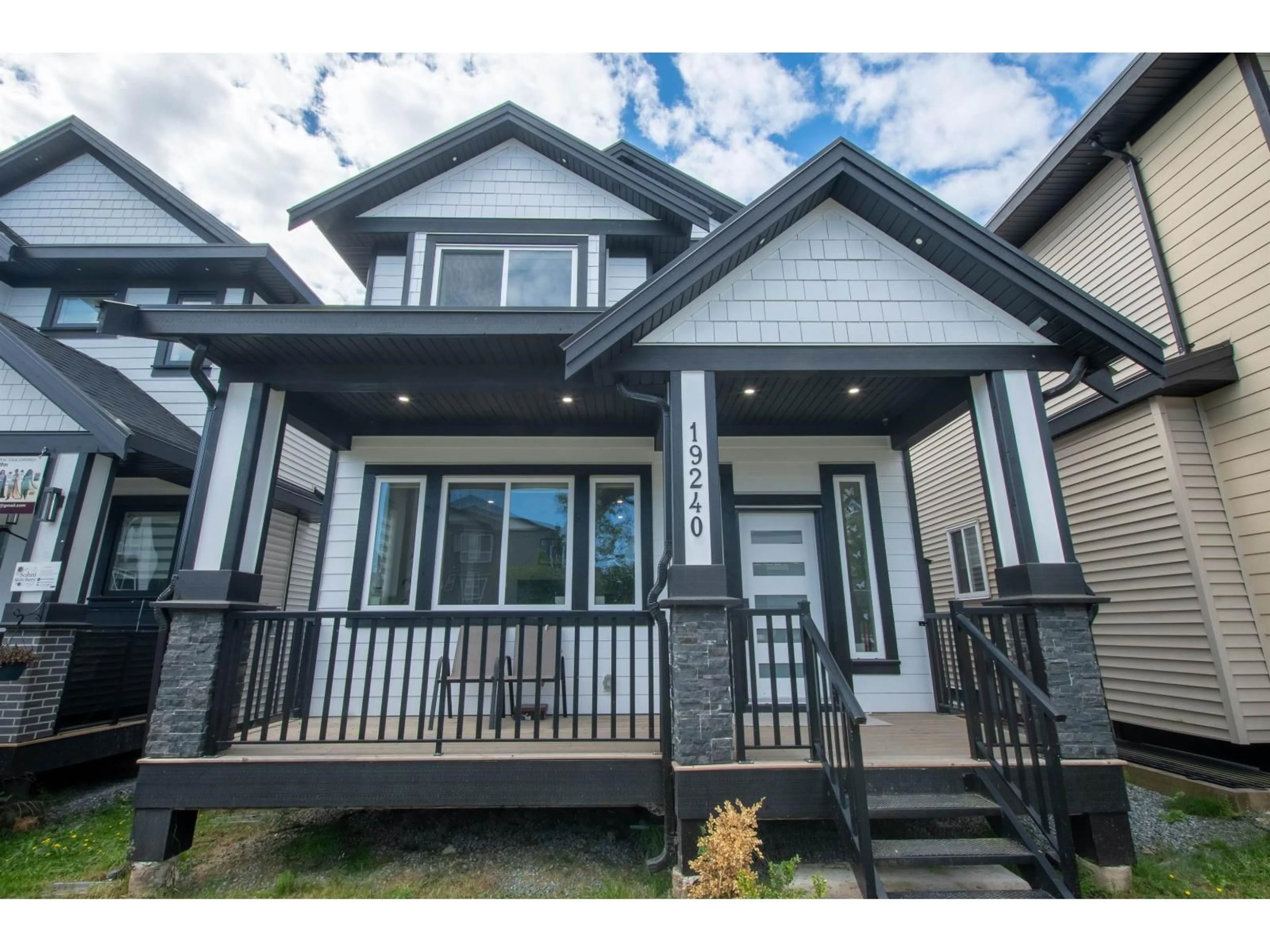Home with vinyl exterior material, street for 19240 ALOHA DRIVE, Surrey British Columbia V4N6T9