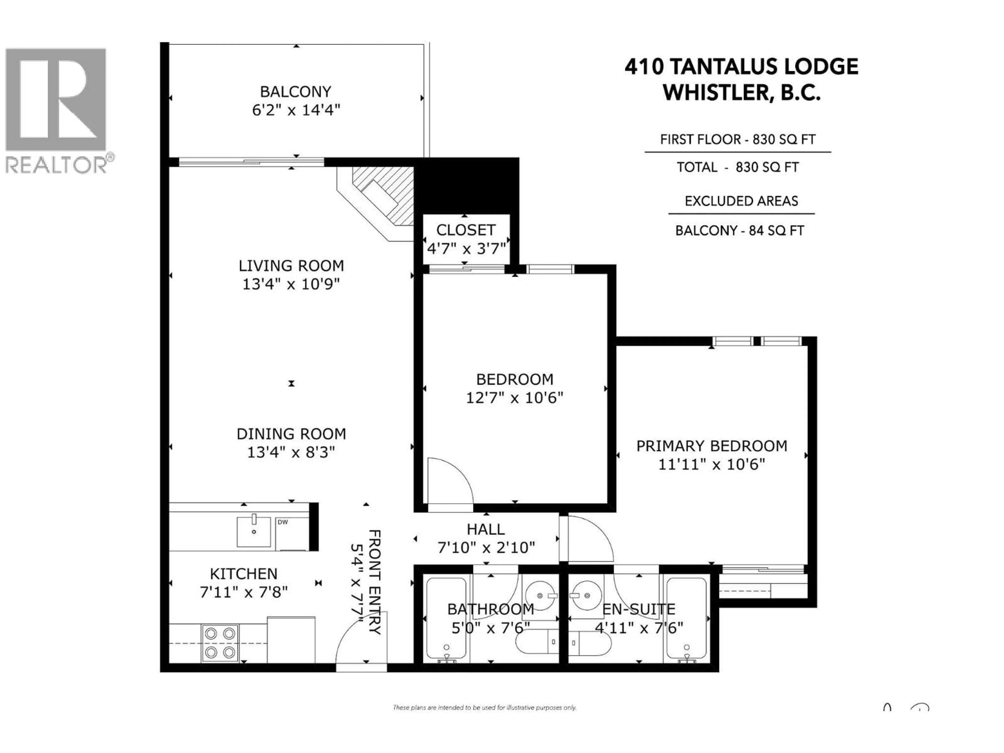 Floor plan for 410 - 4200 WHISTLER WAY, Whistler British Columbia V8E1J4