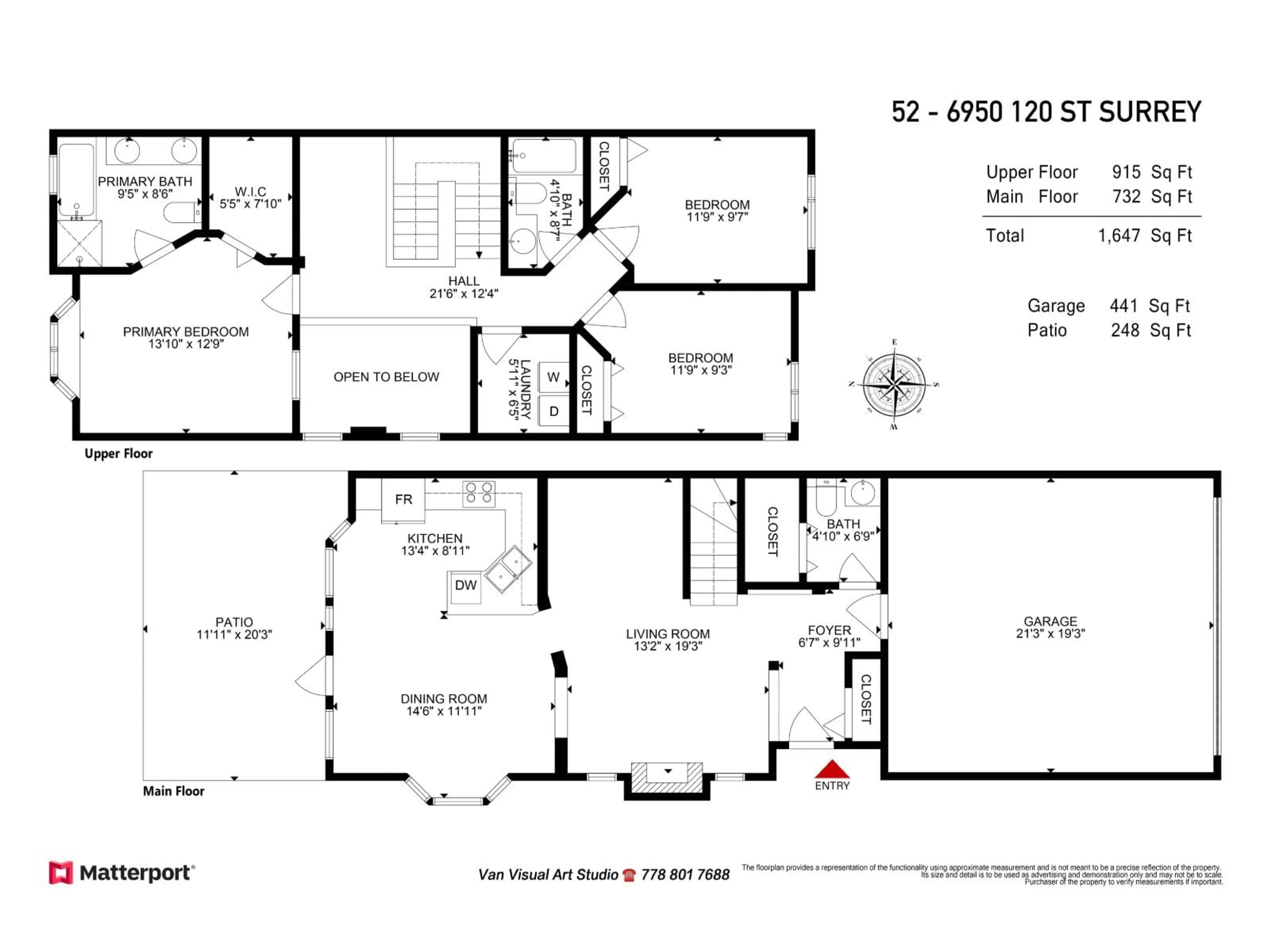 Floor plan for 52 - 6950 120 STREET, Surrey British Columbia V3W3M7