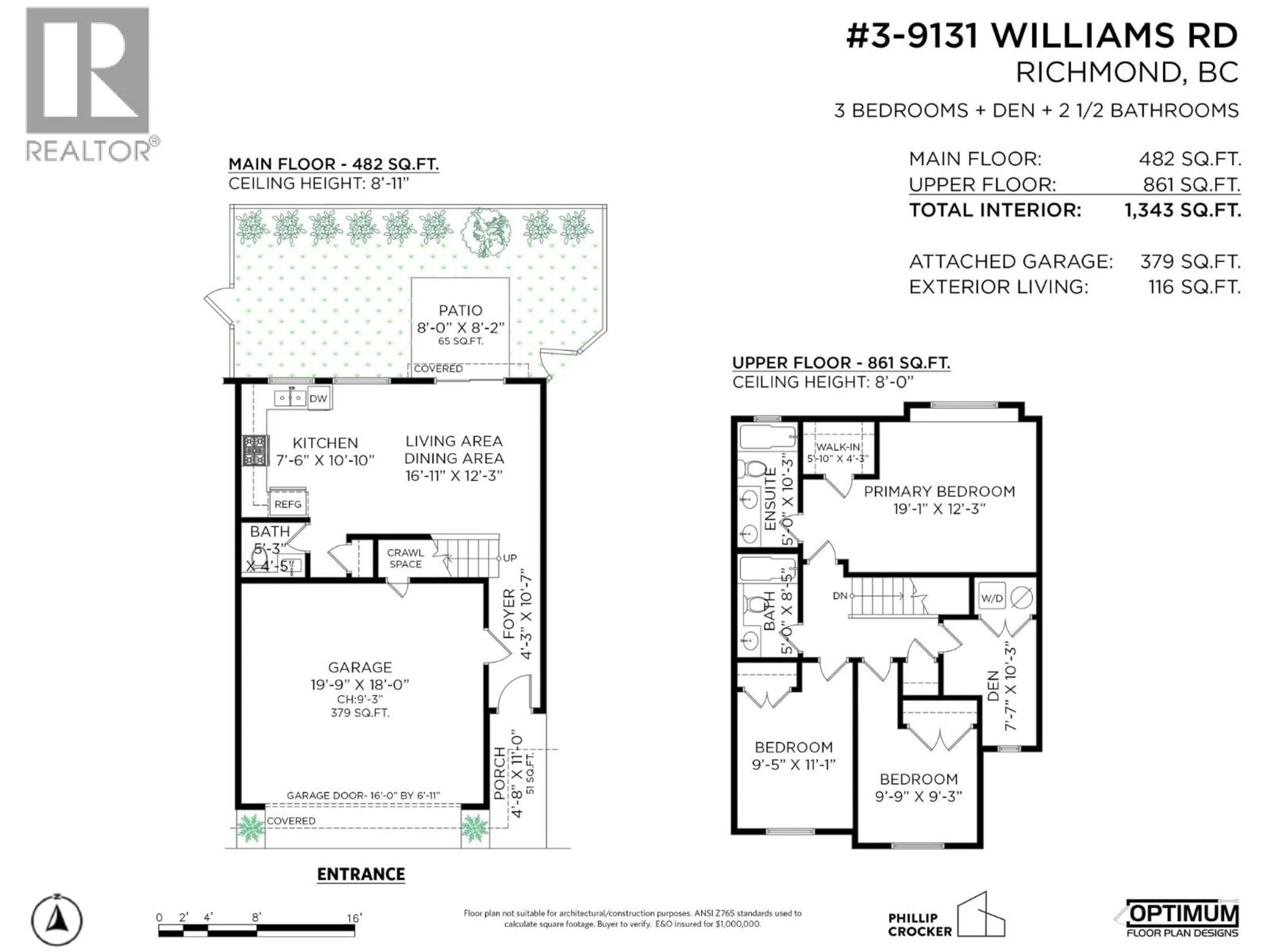 Floor plan for 3 - 9131 WILLIAMS ROAD, Richmond British Columbia V7A1G8