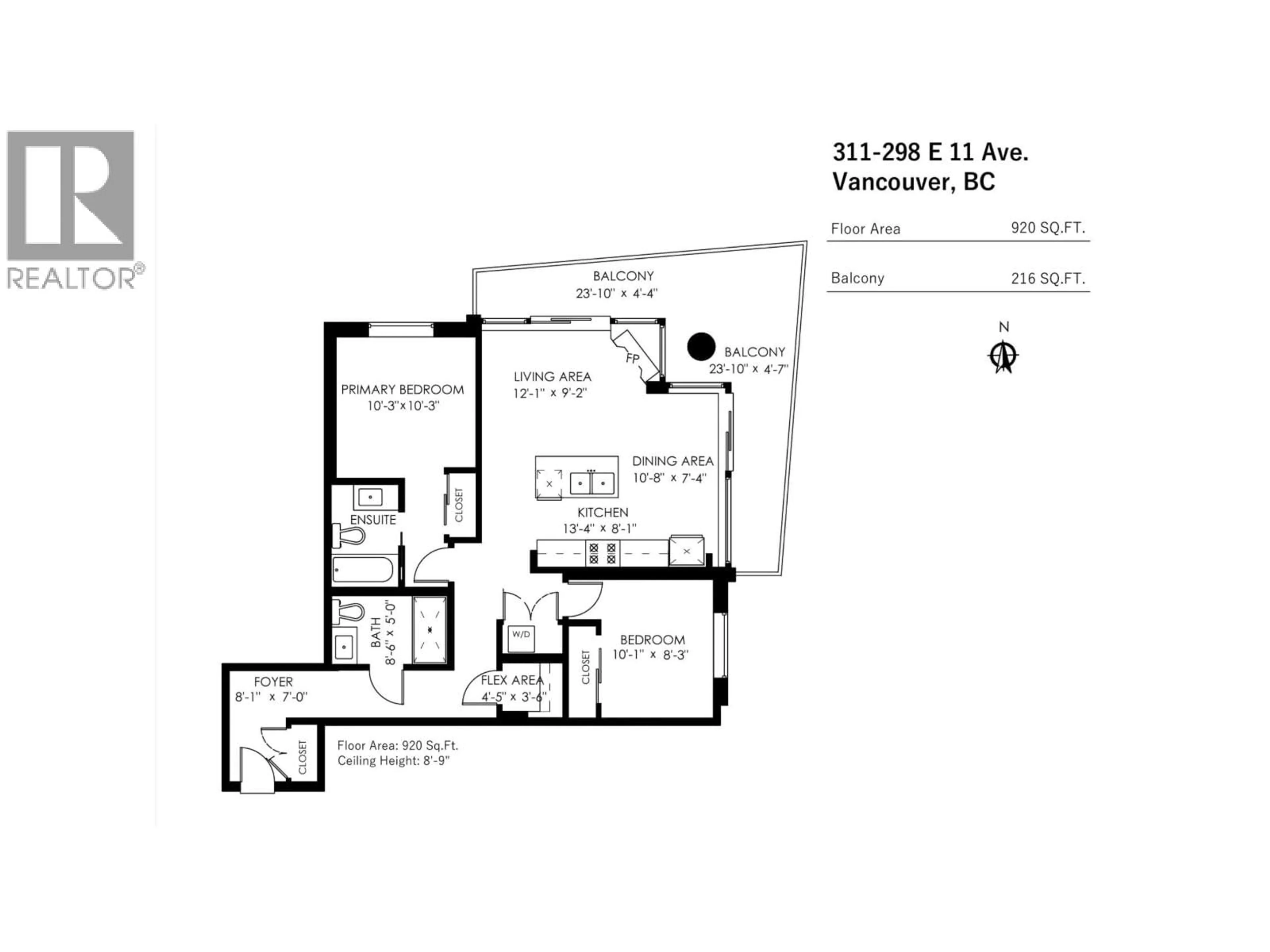 Floor plan for 311 - 298 11TH AVENUE, Vancouver British Columbia V5T4V9