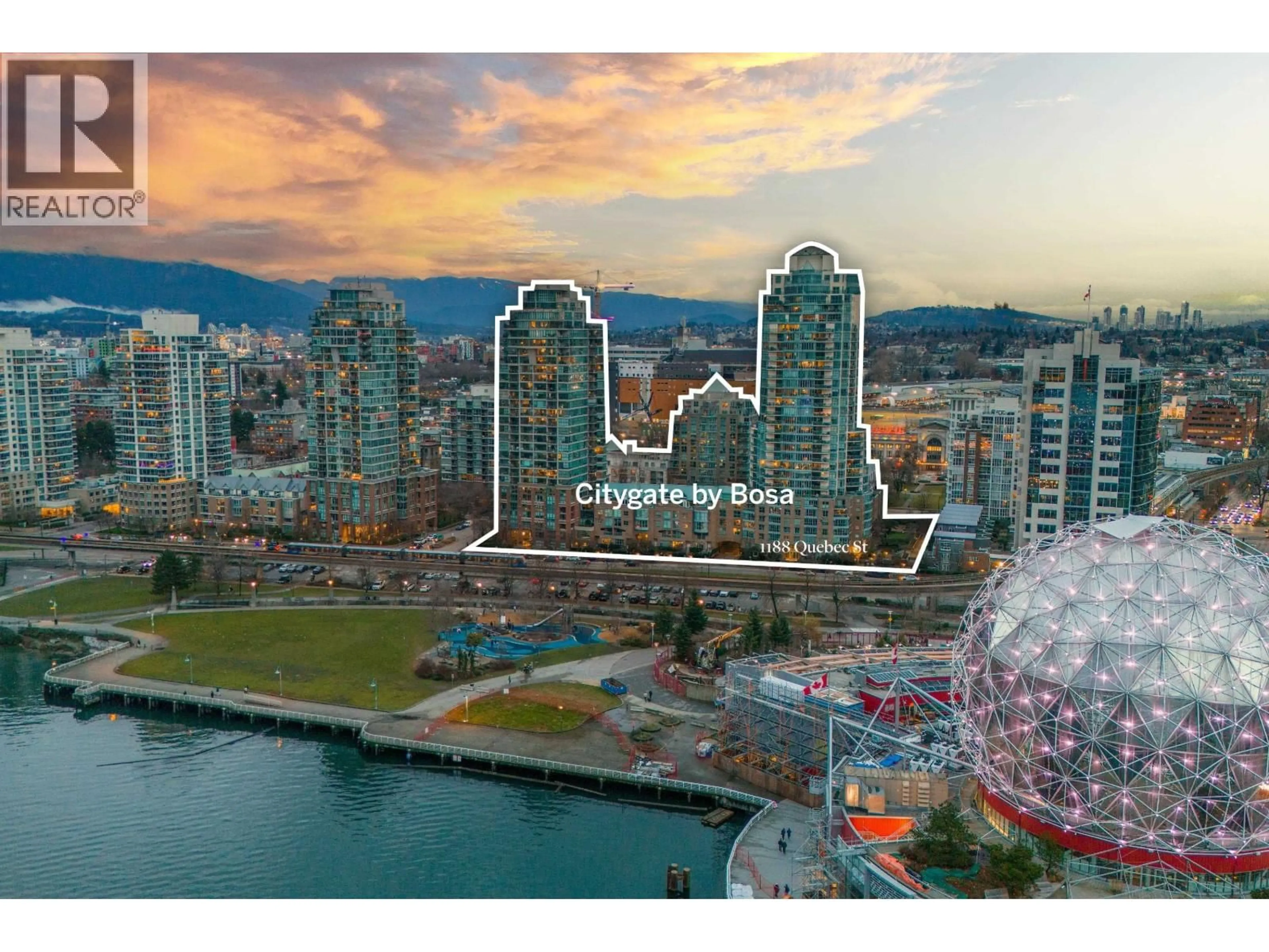 A pic from outside/outdoor area/front of a property/back of a property/a pic from drone, city buildings view from balcony for 202 - 1188 QUEBEC STREET, Vancouver British Columbia V6A4B3