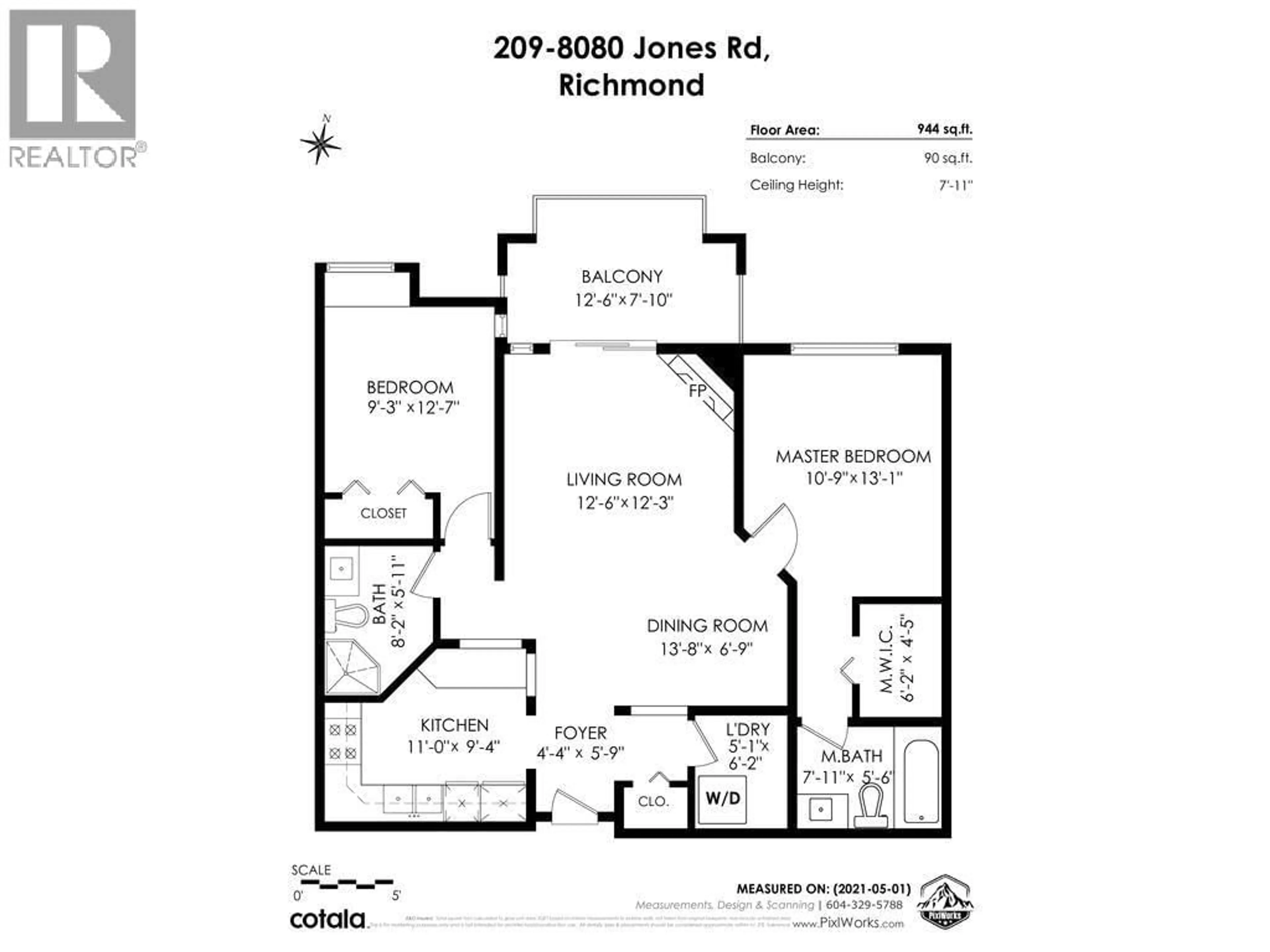 Floor plan for 209 - 8080 JONES ROAD, Richmond British Columbia V6Y4A9